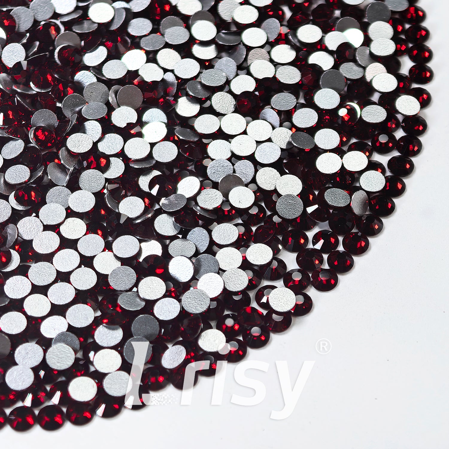 Dk.Siam Red Flat Back Rhinestones FBRS080