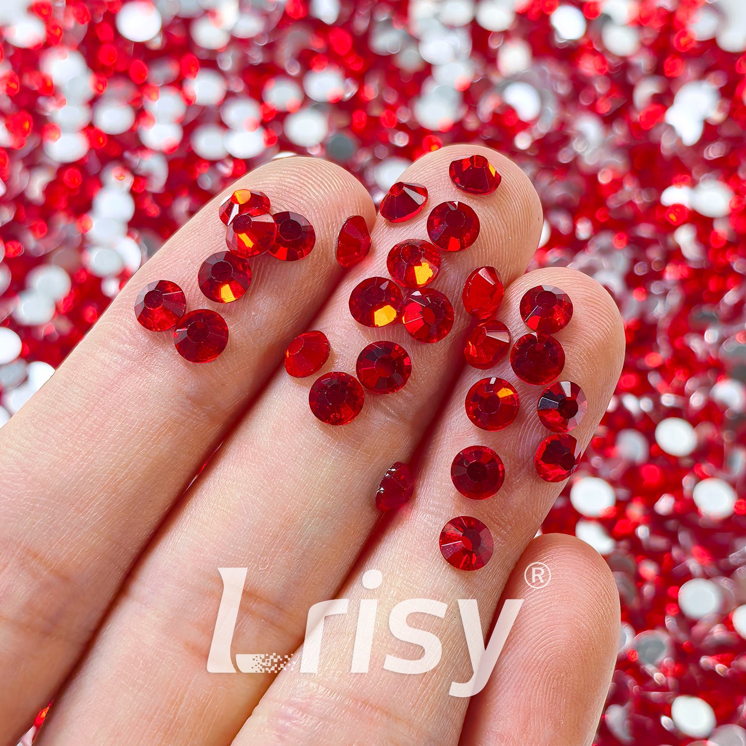 Lt.Siam Red Flat Back Rhinestones FBRS081