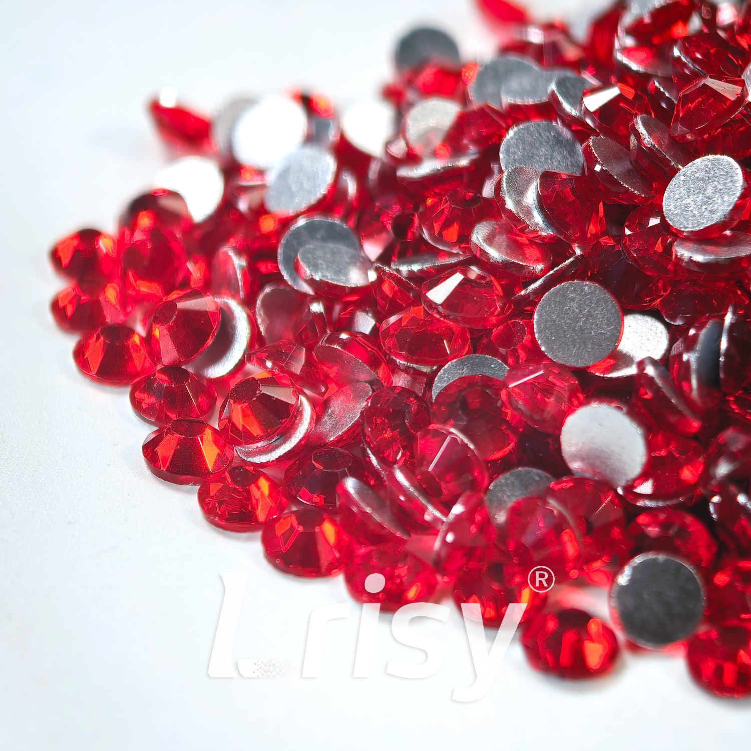 Lt.Siam Red Flat Back Rhinestones FBRS081