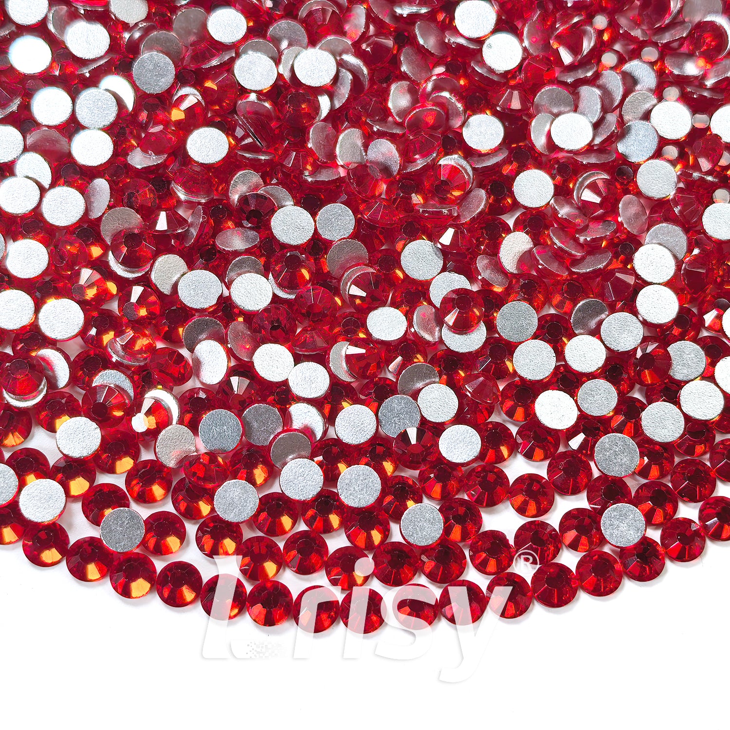Lt.Siam Red Flat Back Rhinestones FBRS081