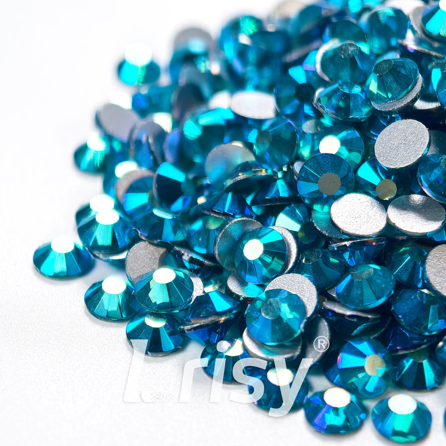 Peacock Blue AB Flat Back Rhinestones FBRS109