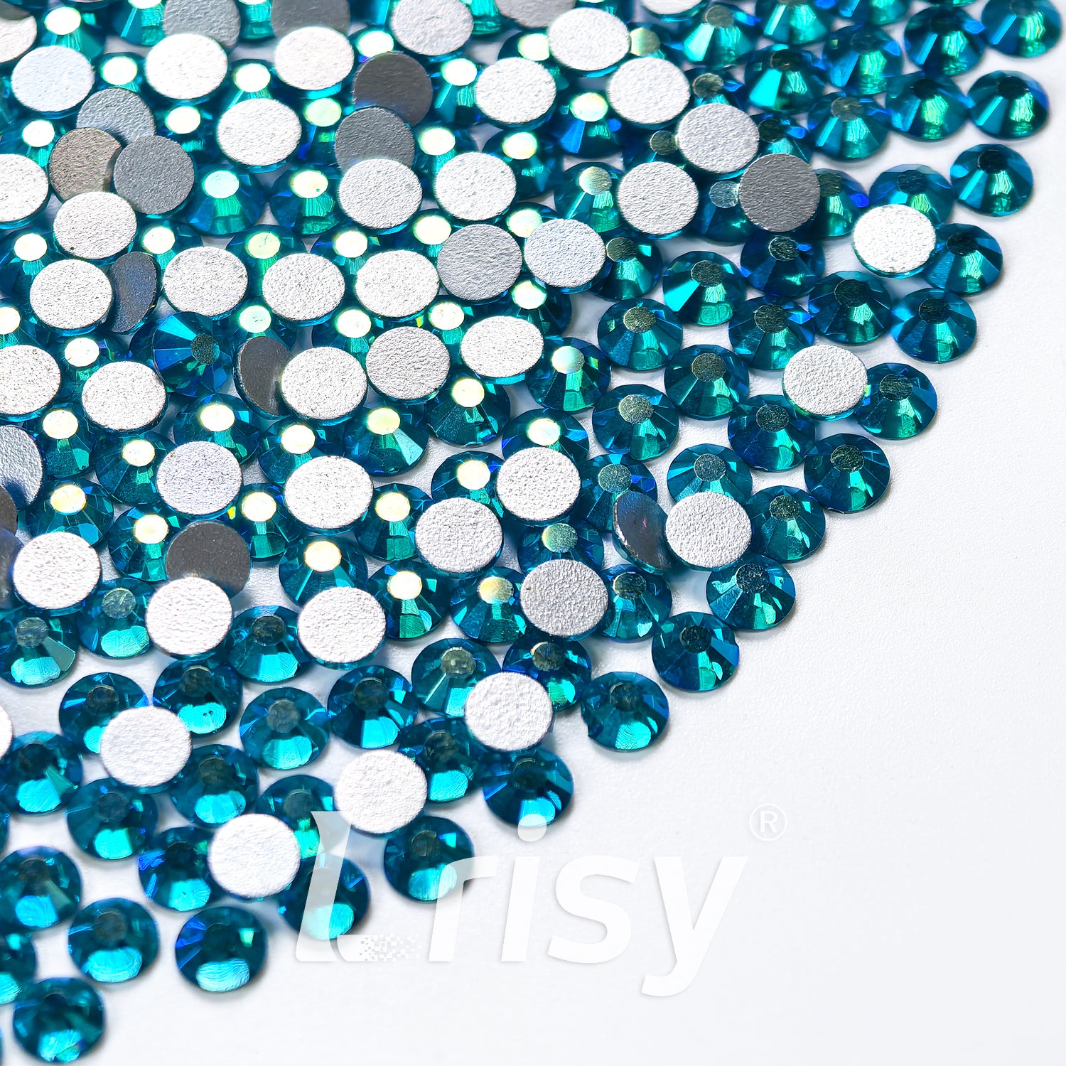 Peacock Blue AB Flat Back Rhinestones FBRS109