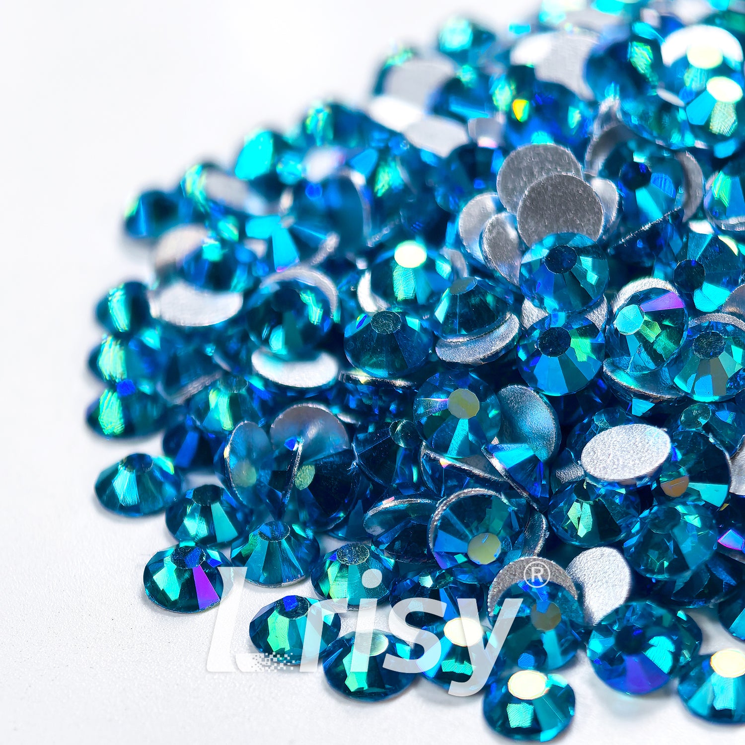 Capri Blue AB Flat Back Rhinestones FBRS111