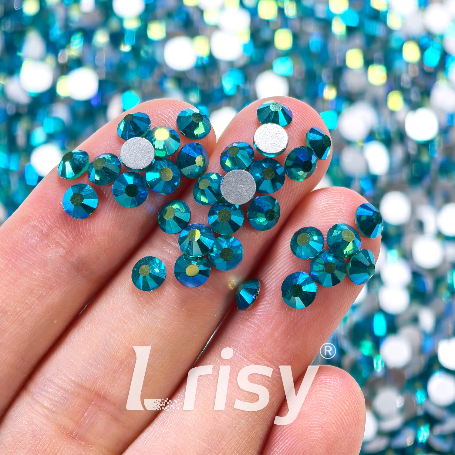 Blue Zircon AB Flat Back Rhinestones FBRS112