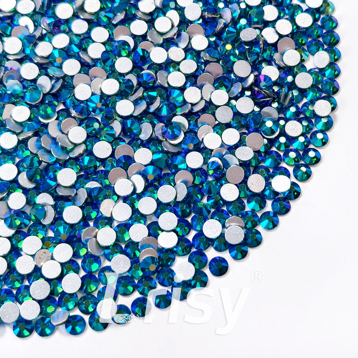 Emerald AB(Blue With Green) Flat Back Rhinestones FBRS113