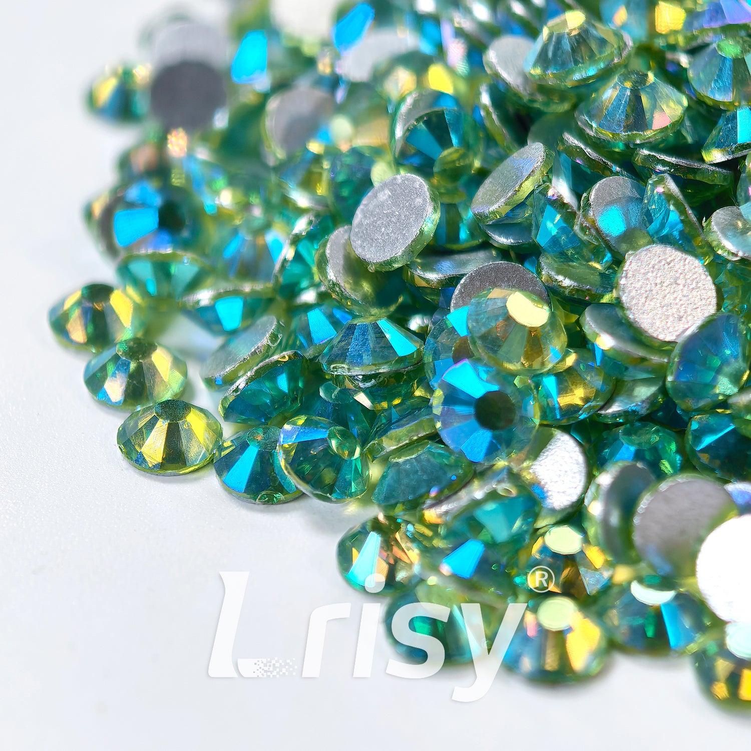 Peridot AB Green Flat Back Rhinestones FBRS114