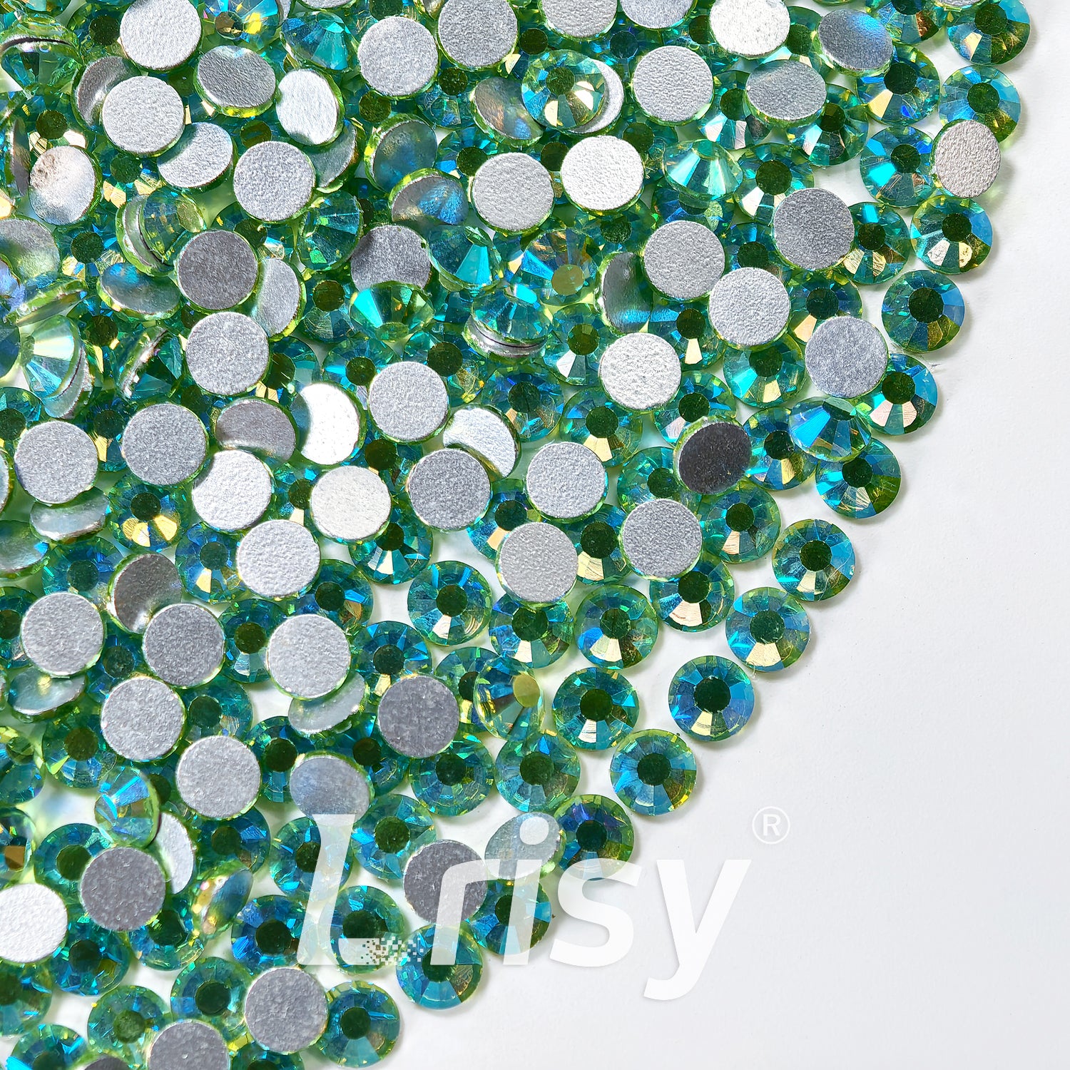 Peridot AB Green Flat Back Rhinestones FBRS114