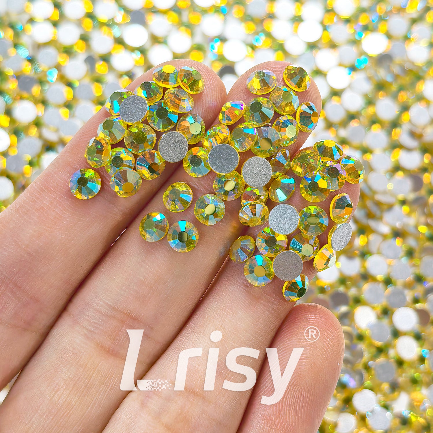 Citrine AB Flat Back Rhinestones FBRS125