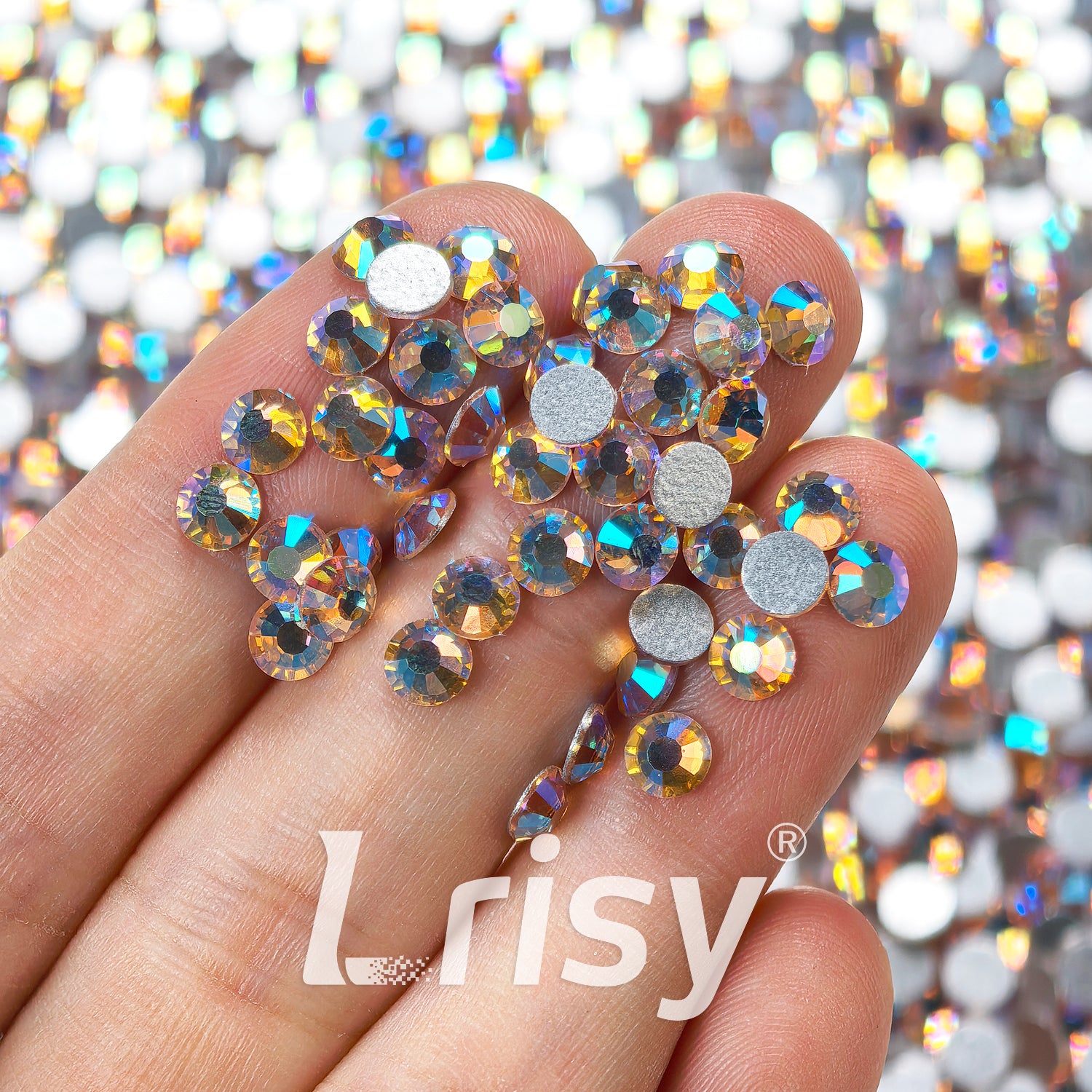 Lt.Peach AB Flat Back Rhinestones FBRS131