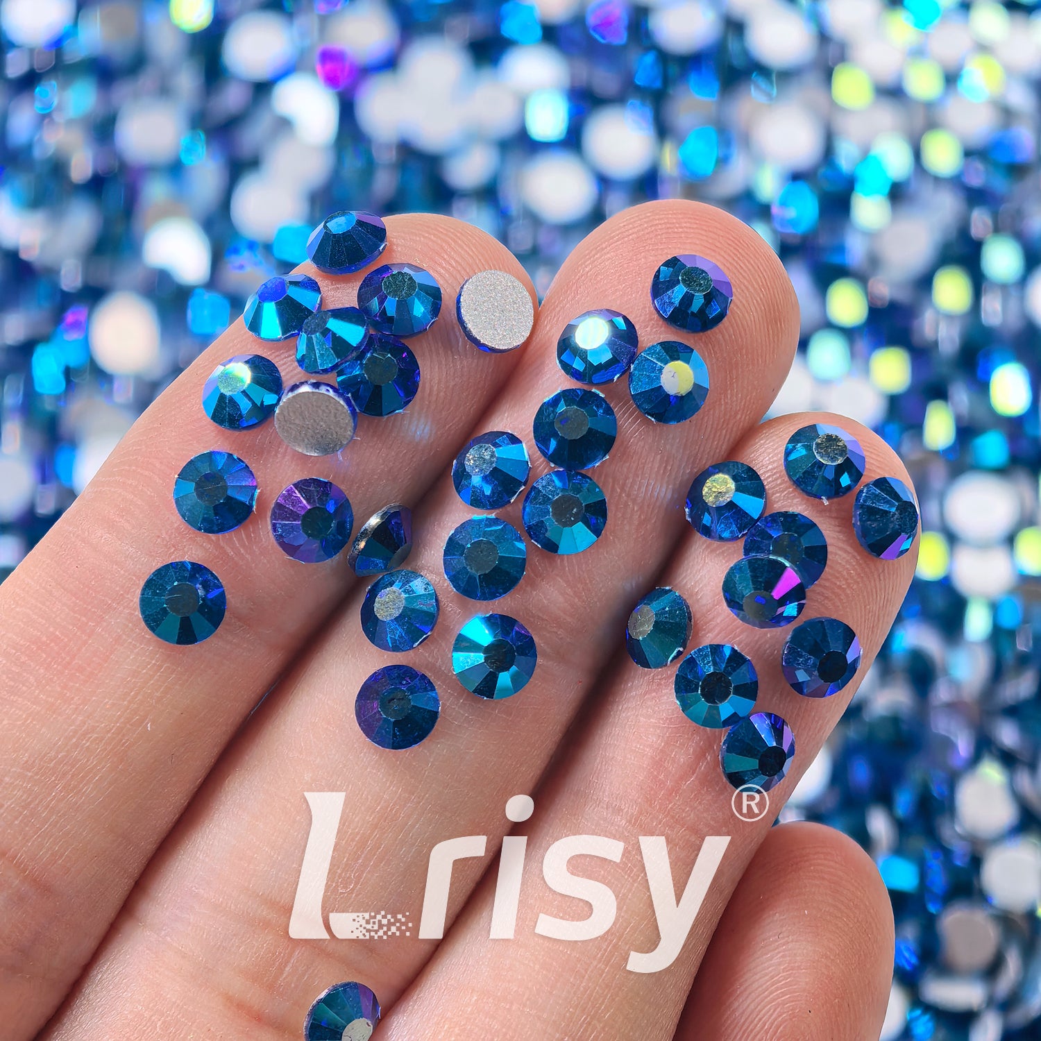 Sapphire AB Flat Back Rhinestones FBRS142