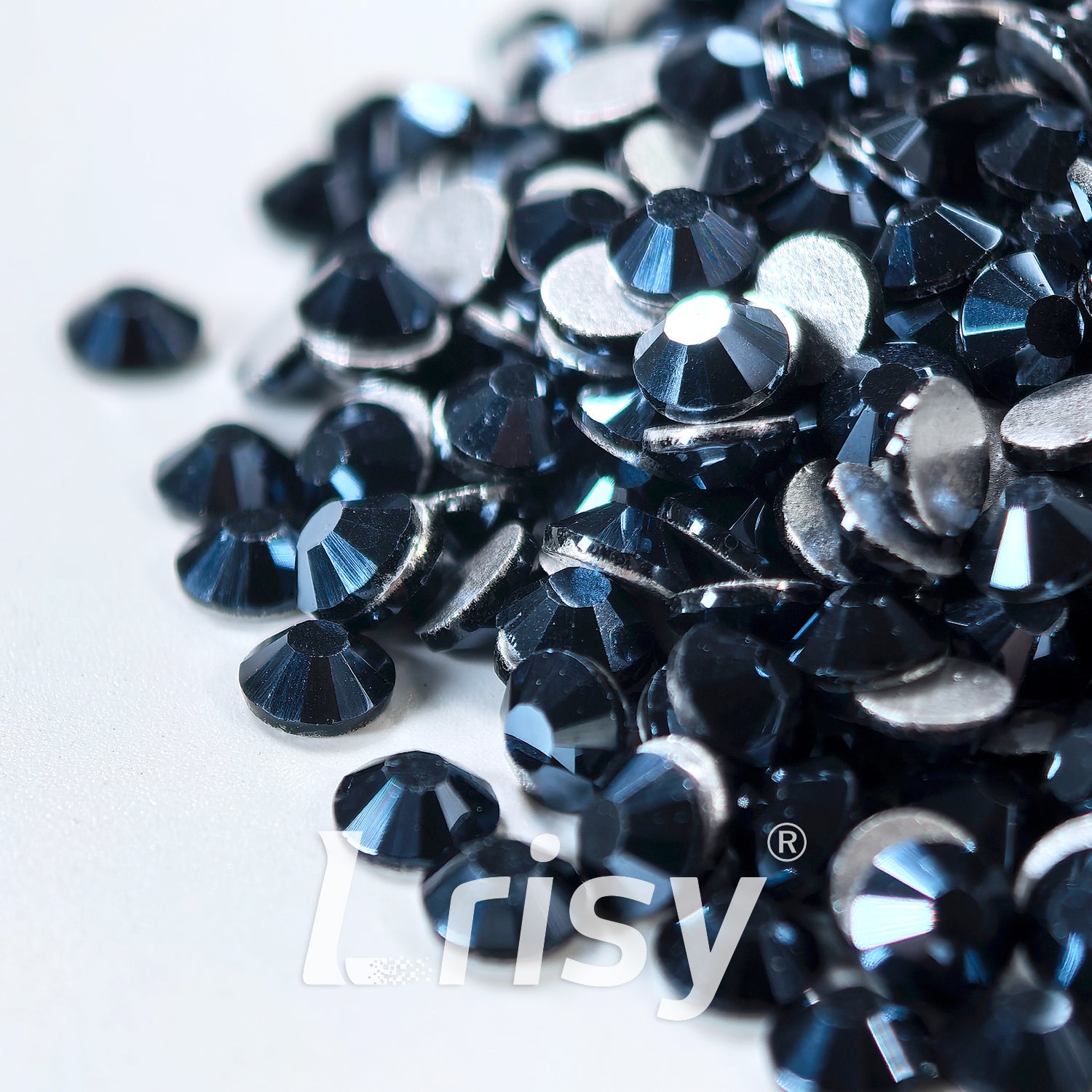 Jet Hematite Black Flat Back Rhinestones FBRS207