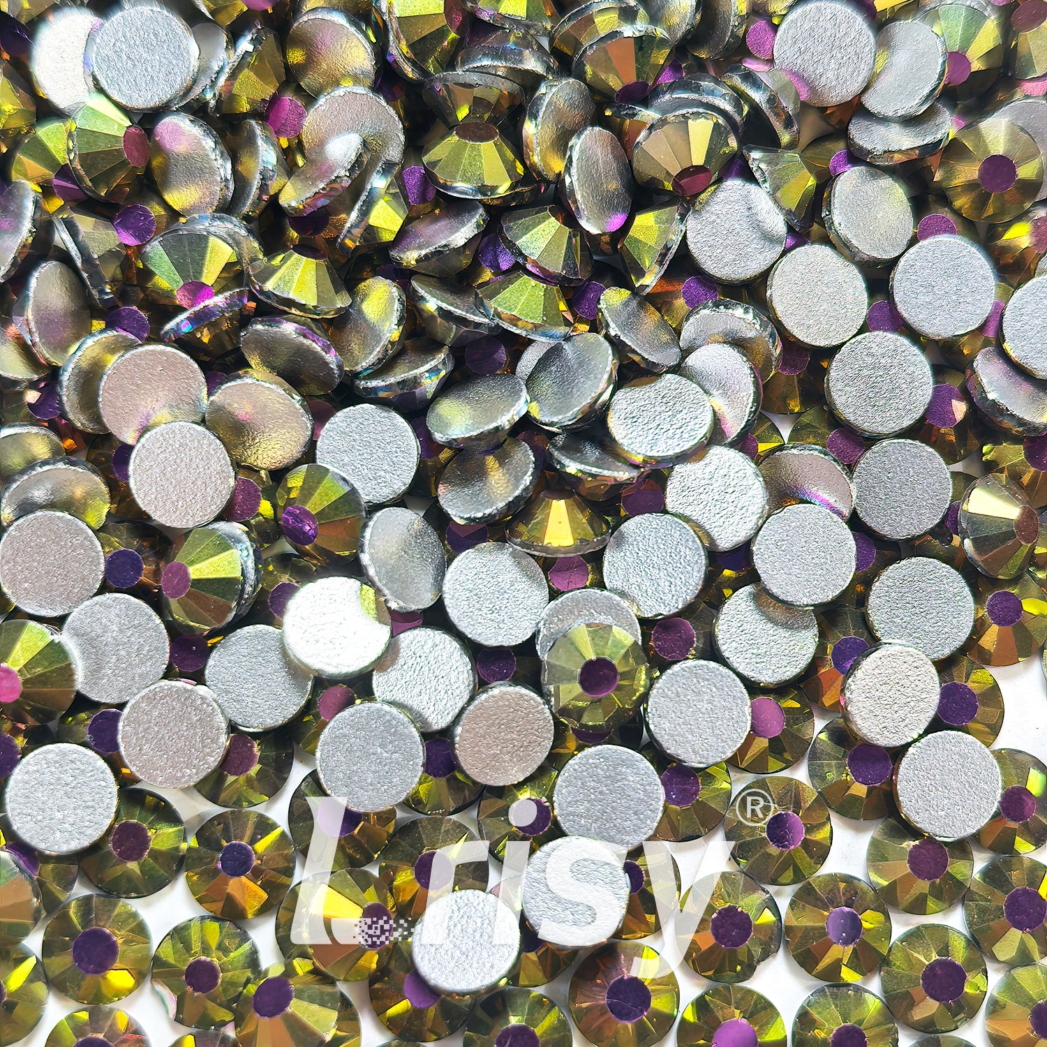 Metal Pink Flat Back Rhinestones FBRS229