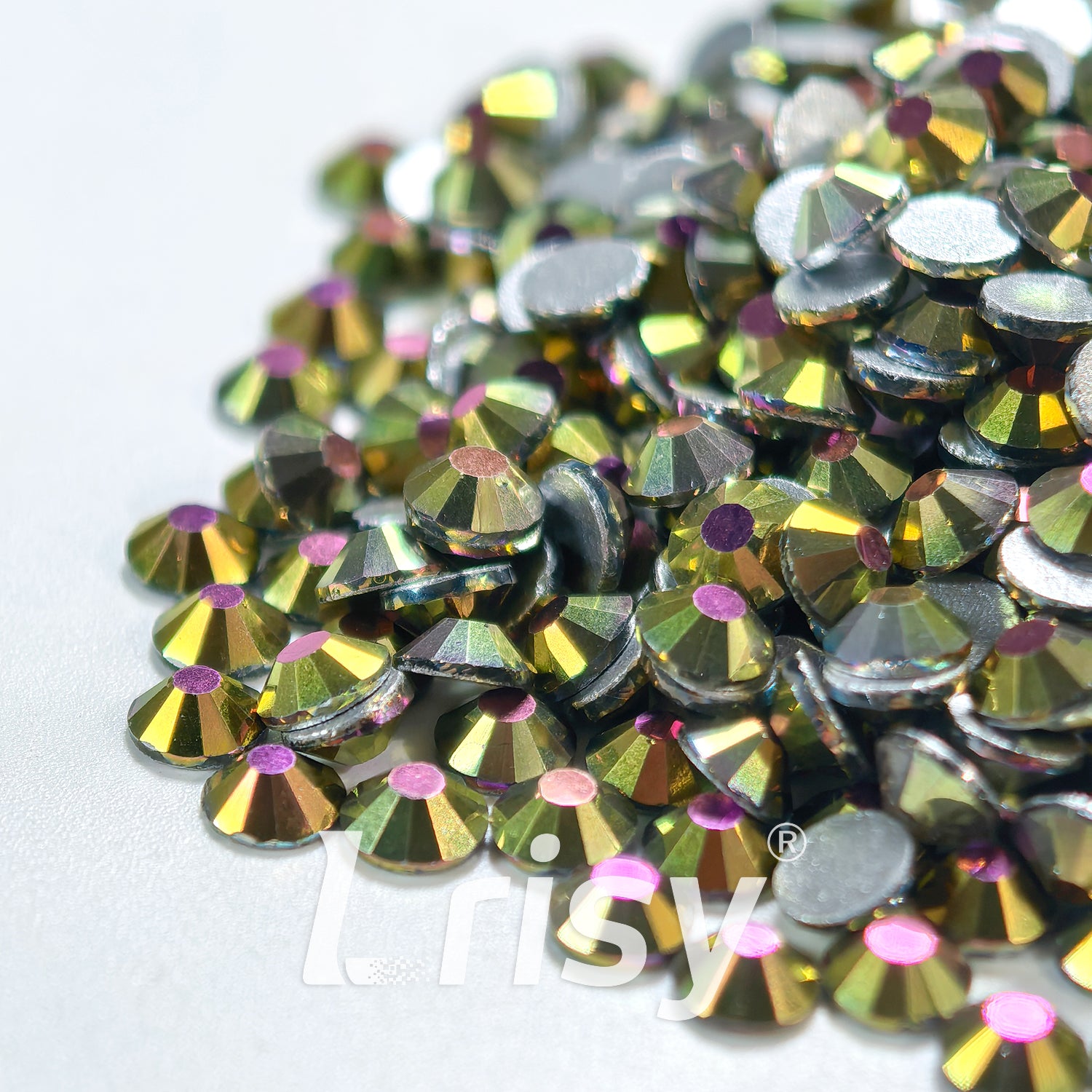 Metal Pink Flat Back Rhinestones FBRS229