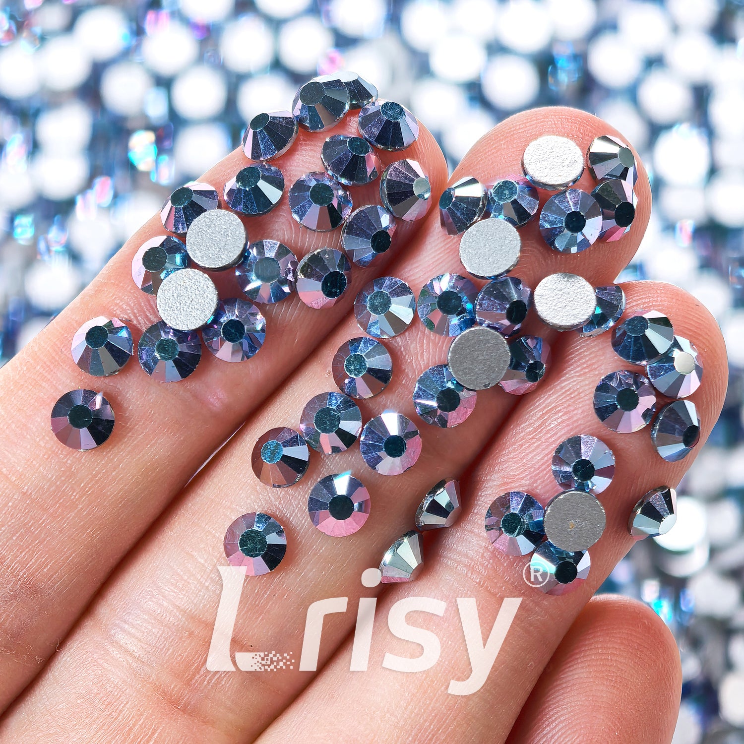 Blue Lotus Purple Flat Back Rhinestones FBRS230