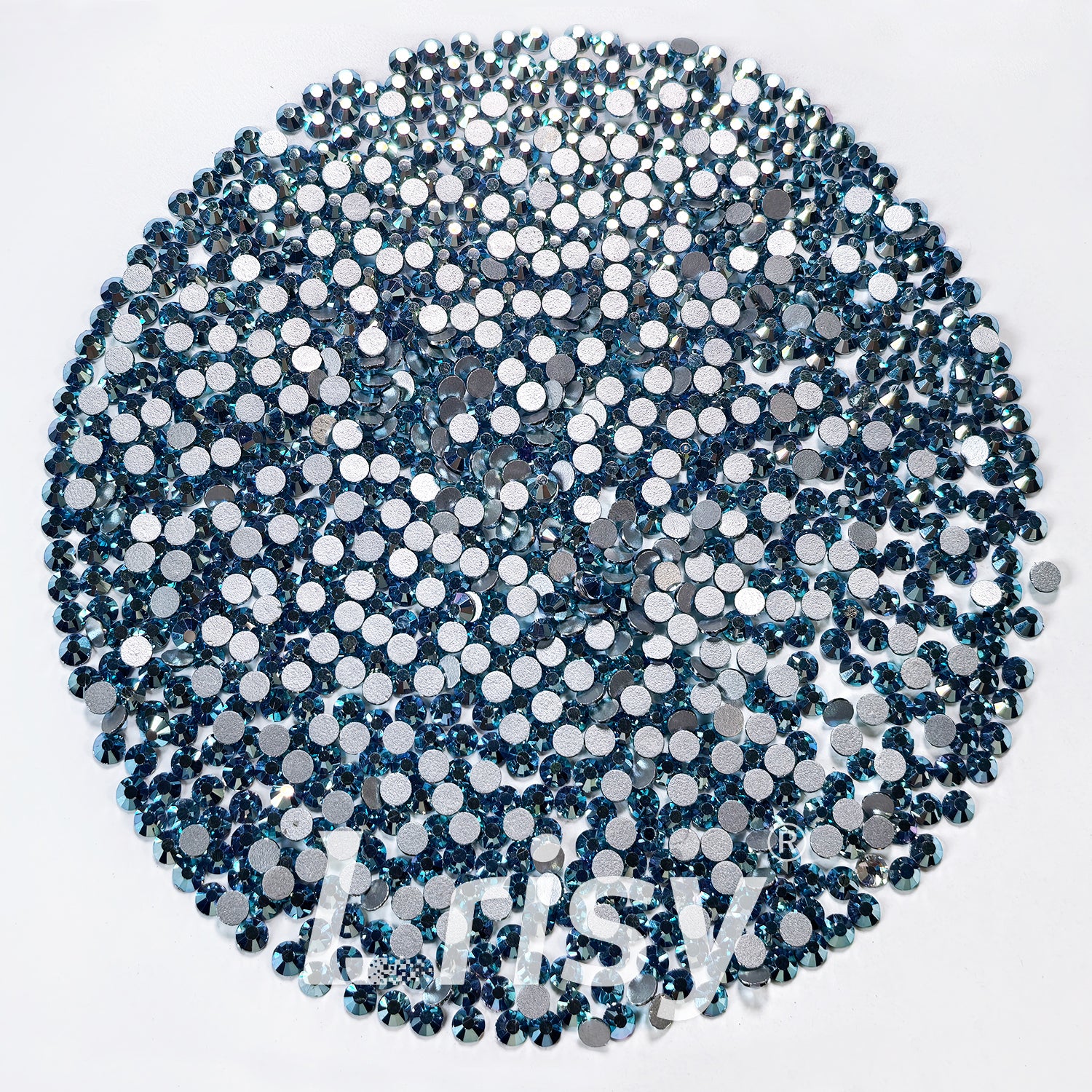 Crytal Heart Light Blue Flat Back Rhinestones FBRS231