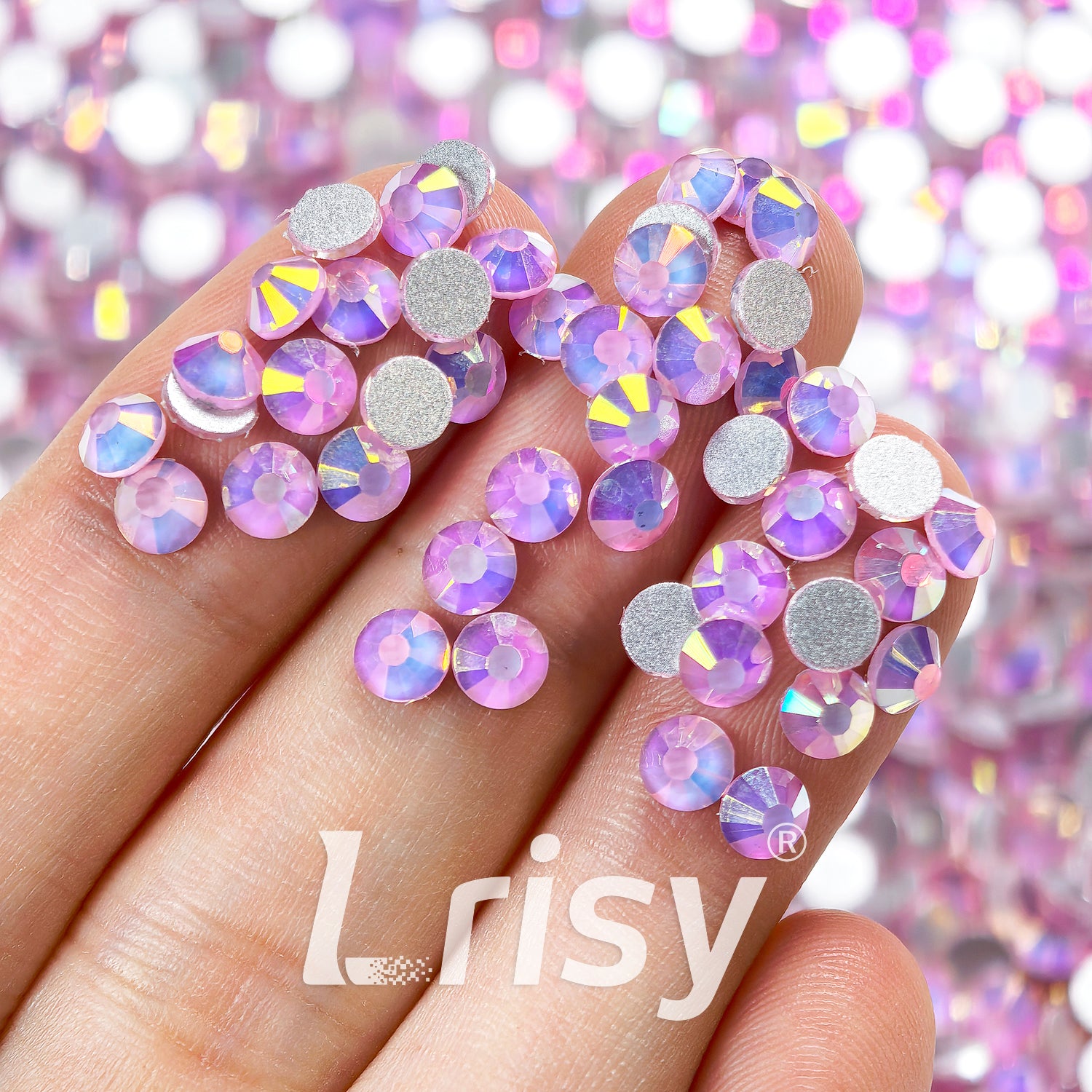 Gold Pink Flat Back Rhinestones FBRS256