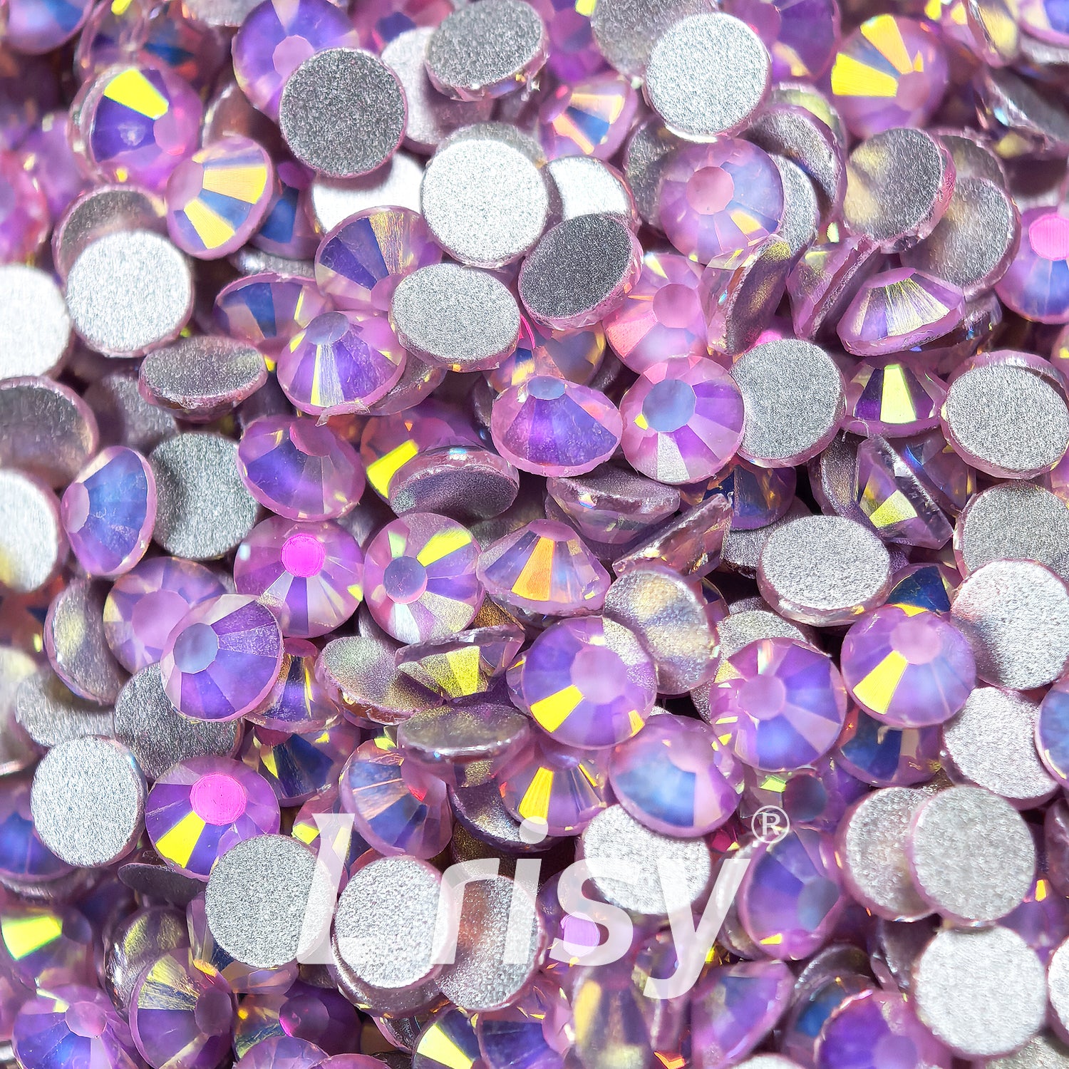 Gold Pink Flat Back Rhinestones FBRS256