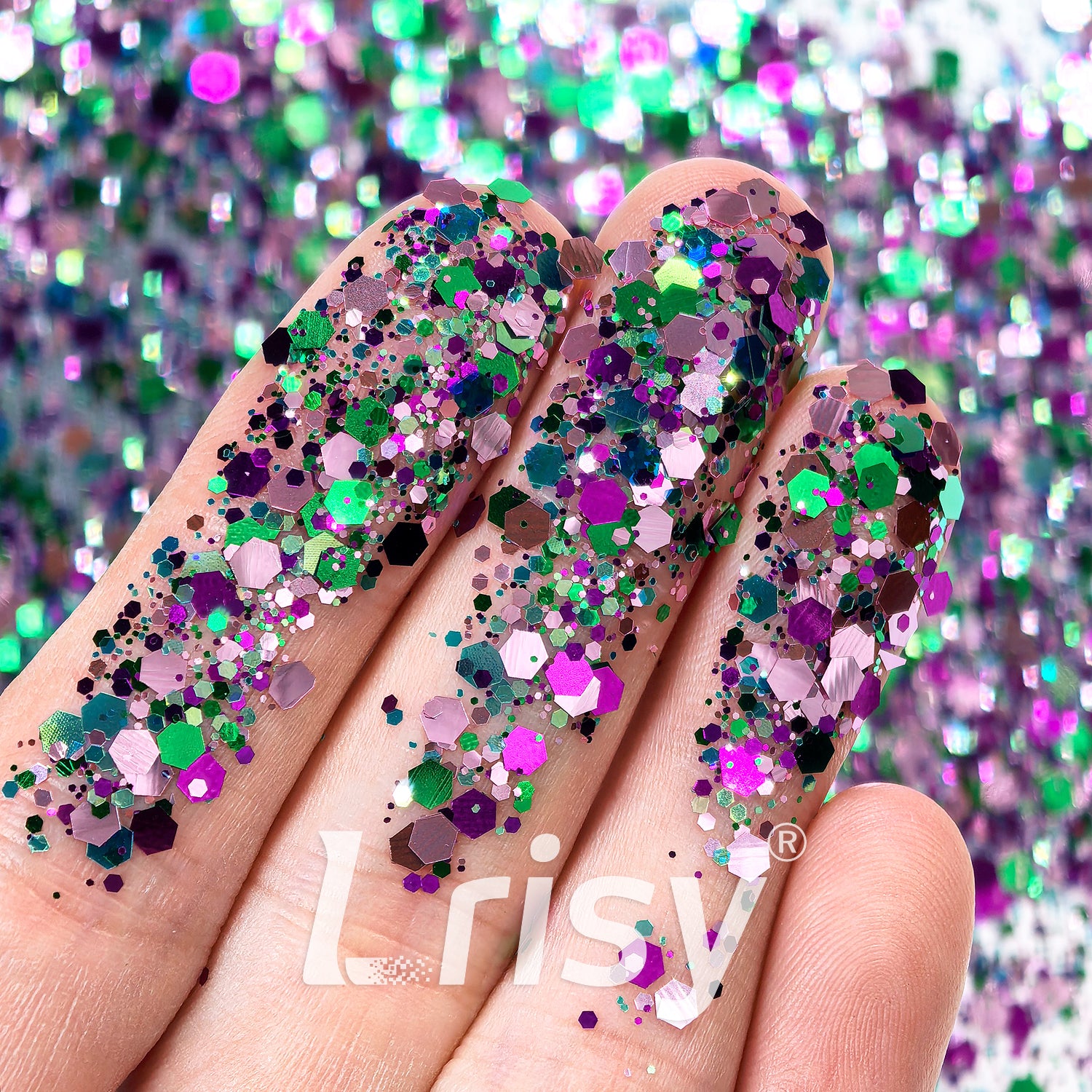 Enjoy Flowers Metallic Hexagon Custom Mixed Glitter FF01