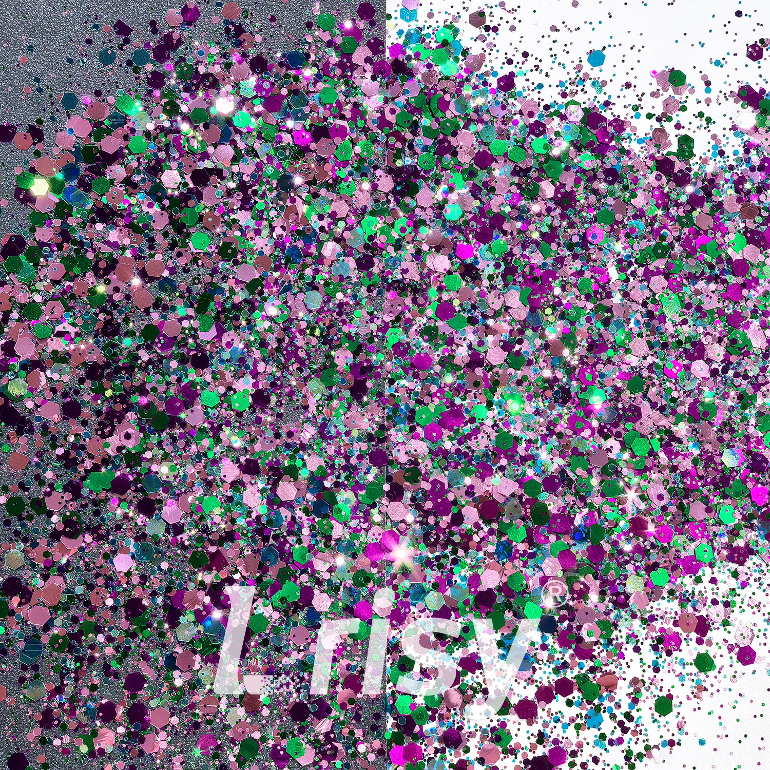 Enjoy Flowers Metallic Hexagon Custom Mixed Glitter FF01