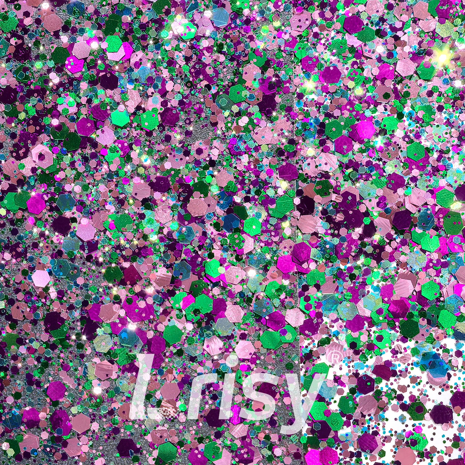 Enjoy Flowers Metallic Hexagon Custom Mixed Glitter FF01