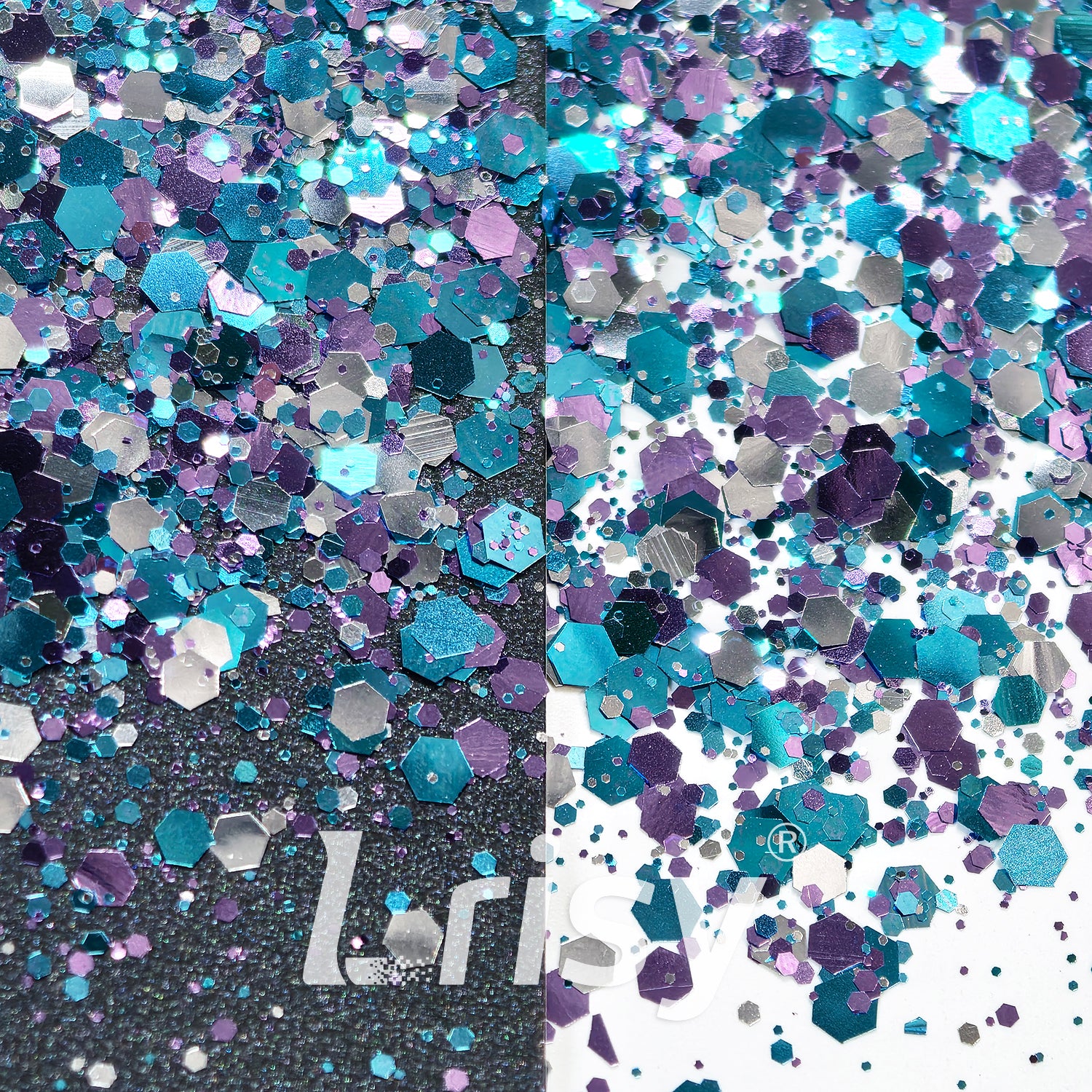 Cube Sugar Metallic Hexagon Custom Mixed Glitter FF03