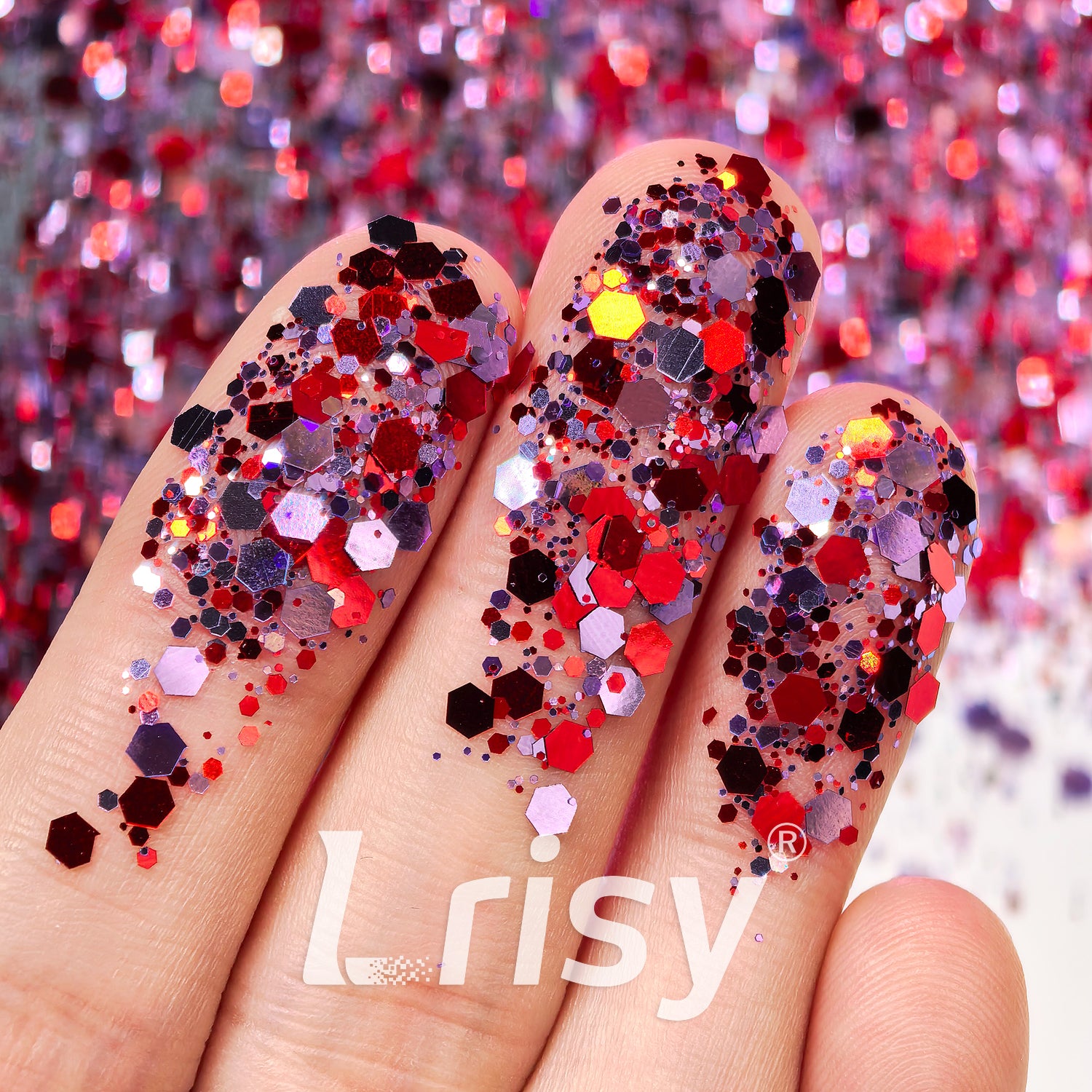 Sweet Berries Metallic Hexagon Custom Mixed Glitter FF06