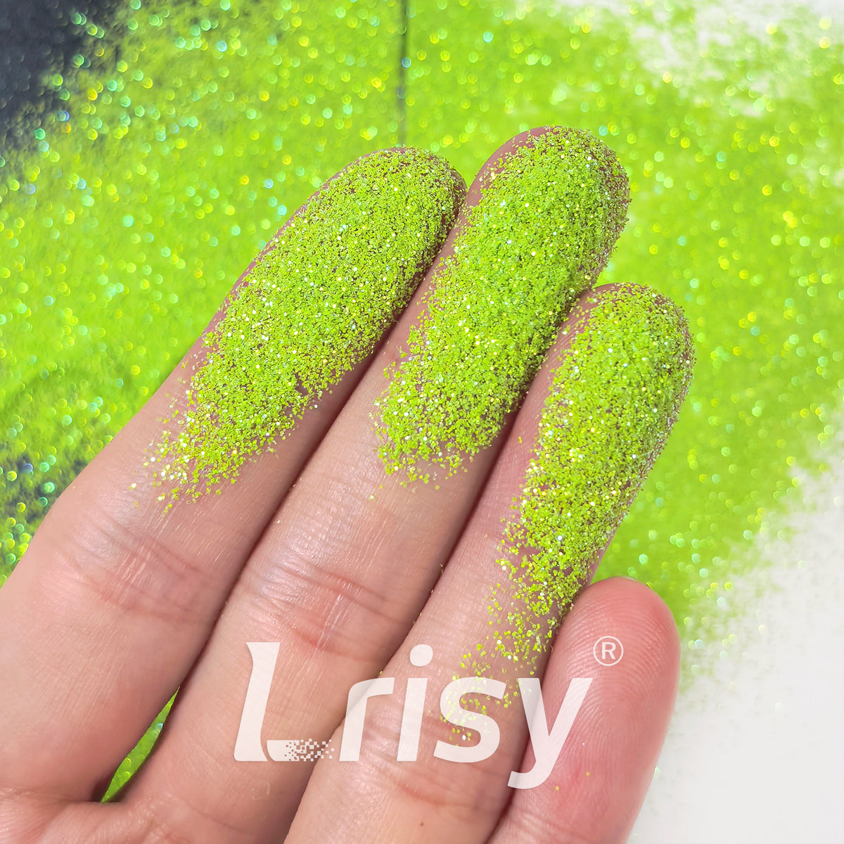 0.2mm Solvent Resistance Iridescent Grass Green Glitter GH8234AG