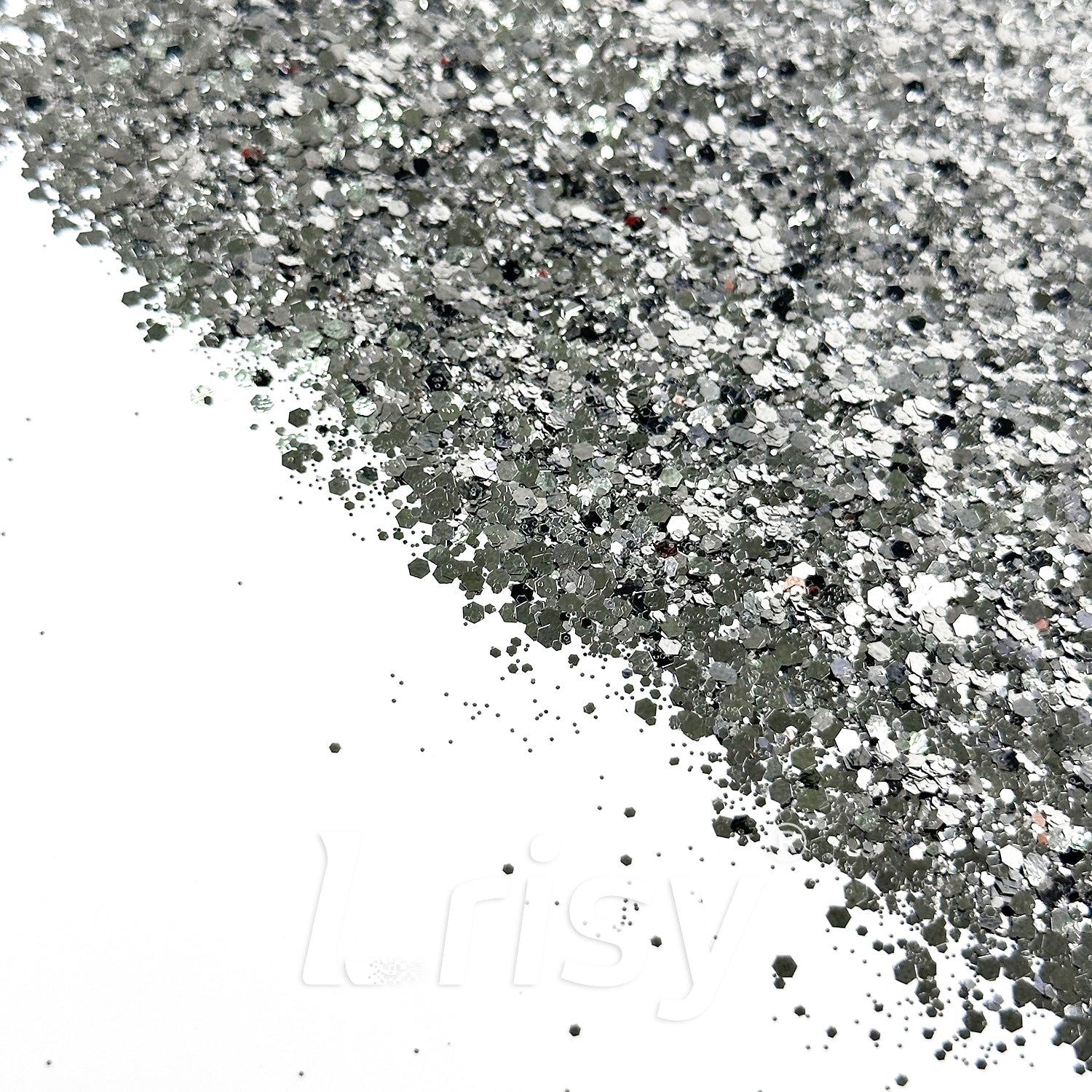 General Mixed Solvent Resistance Crystal Dark Grey Pure Color Glitter GH8500AC