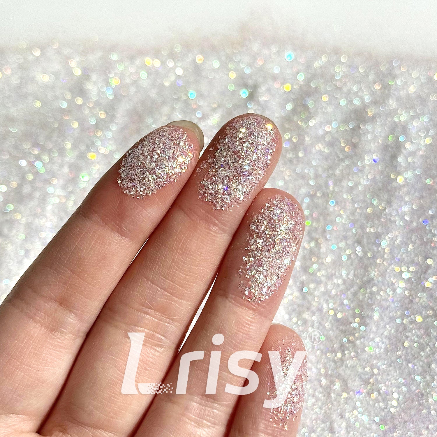0.2mm Holographic Translucent Blue Pink and White Hexagon Glitter HA213