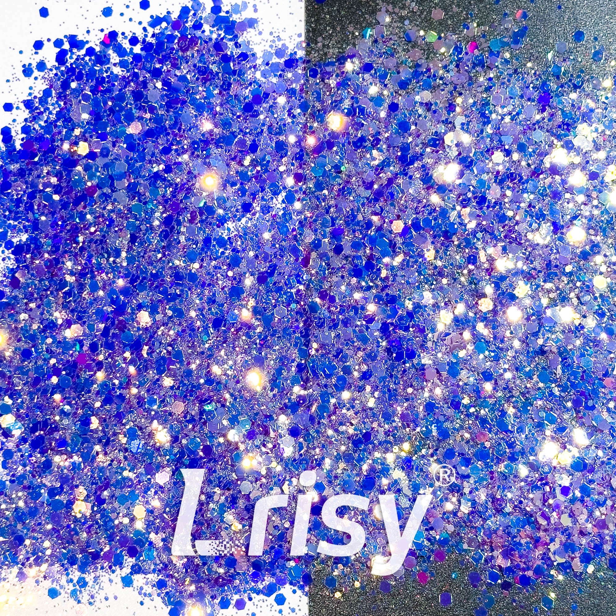 High Brightness Fluorescent Iridescent Purple Chunky Mixed Glitter HA208