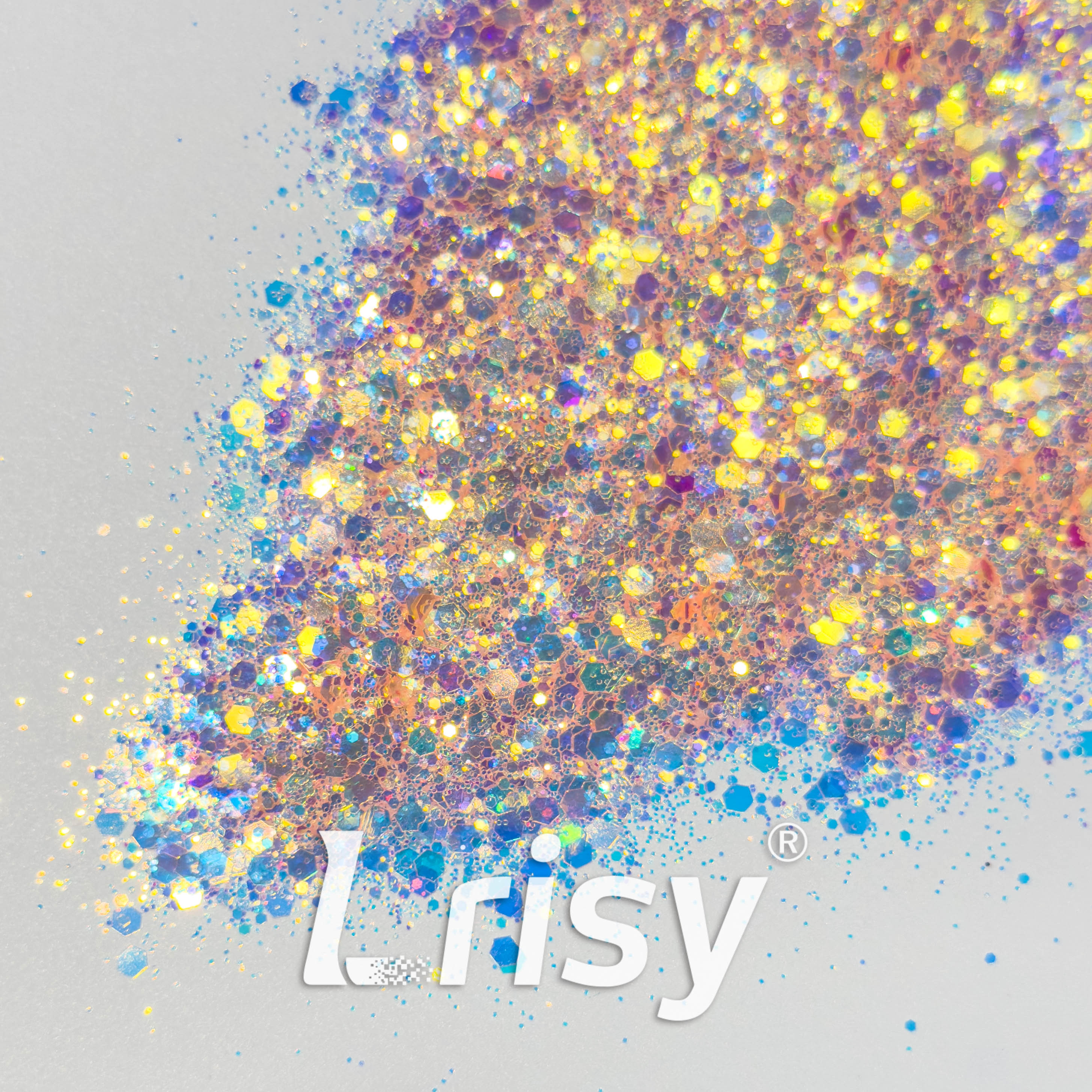 General Mixed High Brightness Iridescent Apricot Glitter HX1802