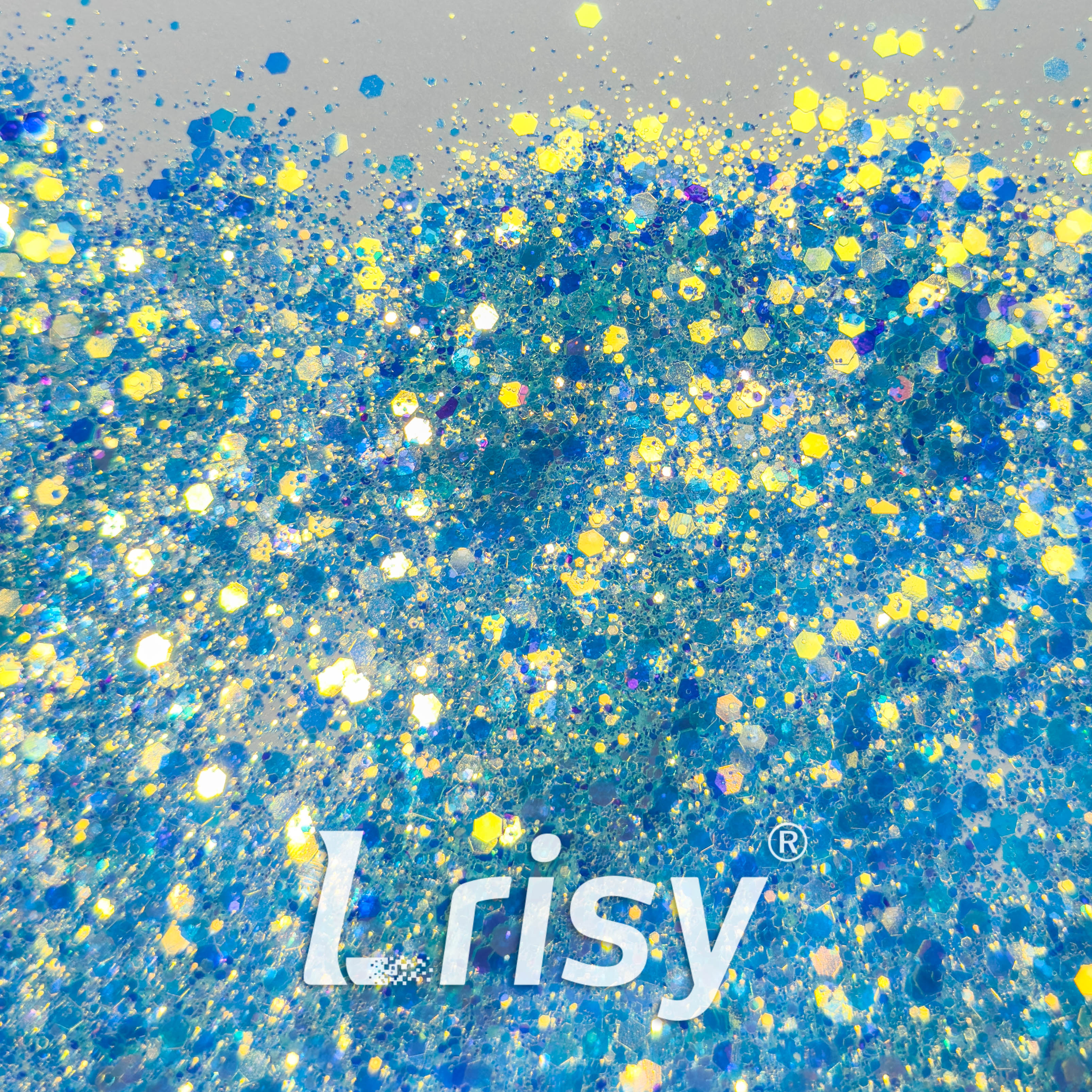General Mixed High Brightness Iridescent Blue Glitter HX1803