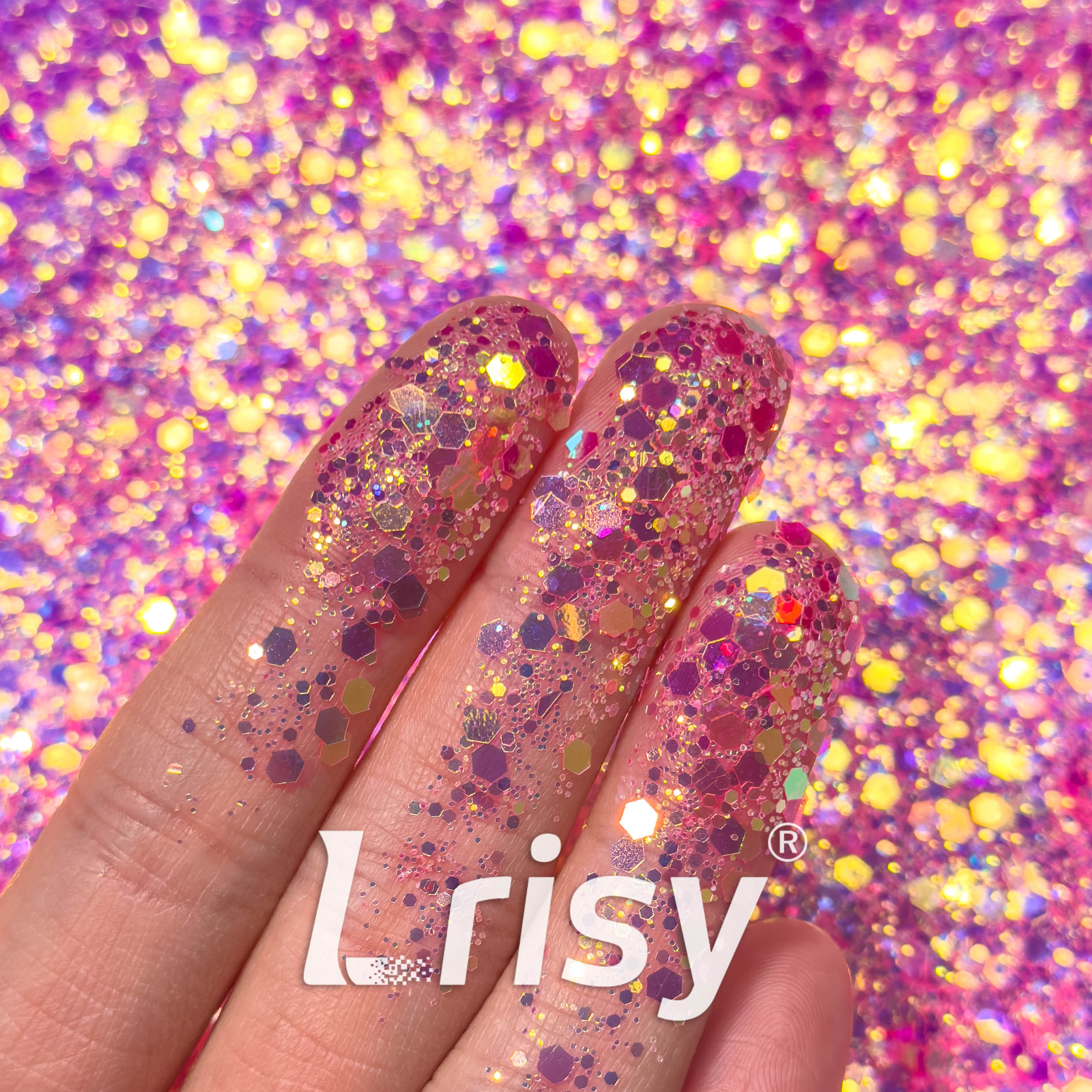 General Mixed High Brightness Iridescent Pink Glitter HX1808