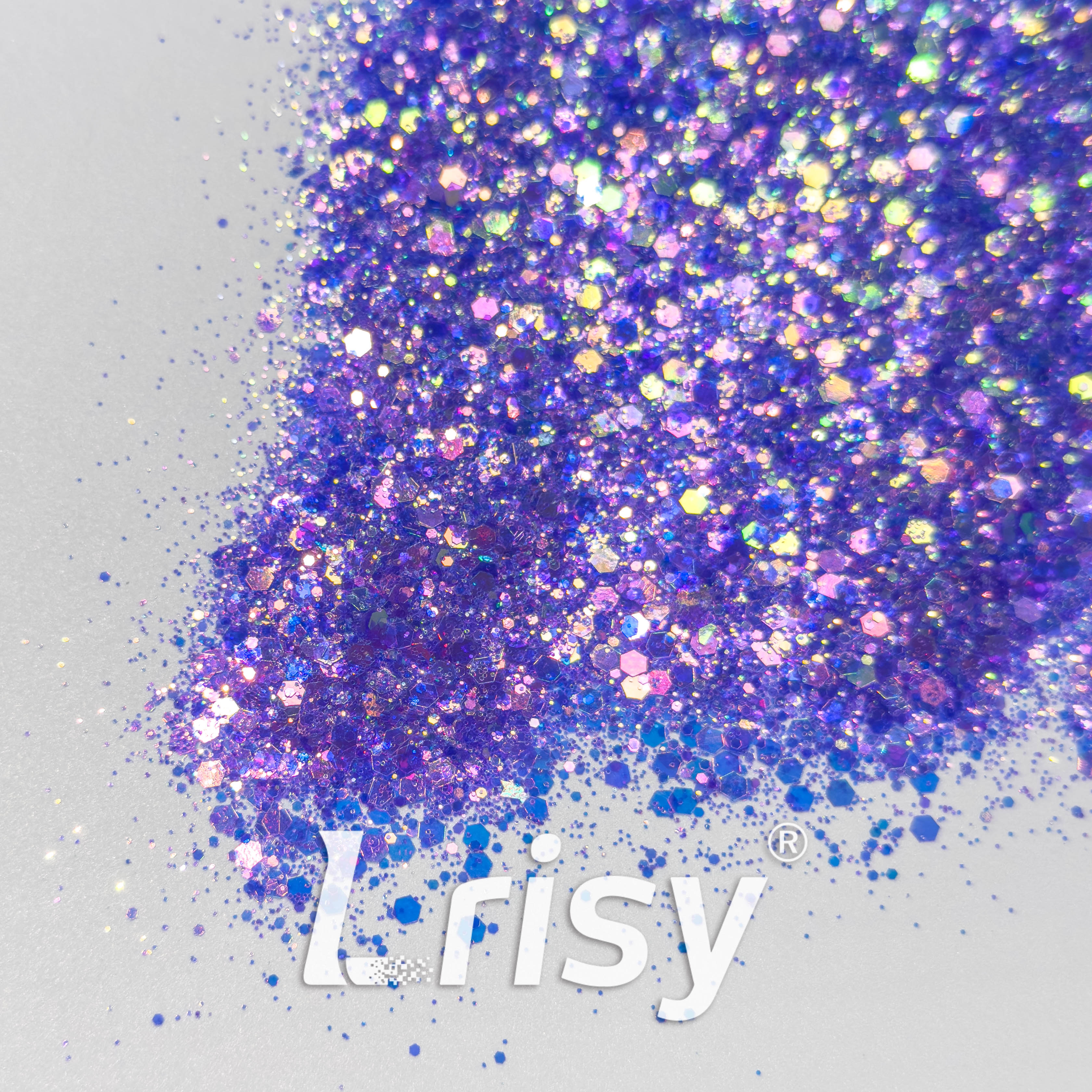 General Mixed High Brightness Iridescent Purple Glitter HX1811