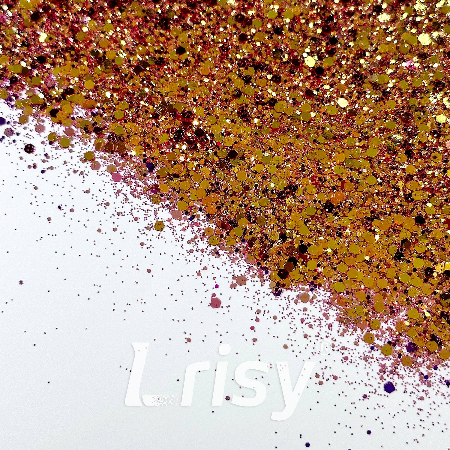 General Mixed High Brightness Rose Red Color Shift Glitter 1903