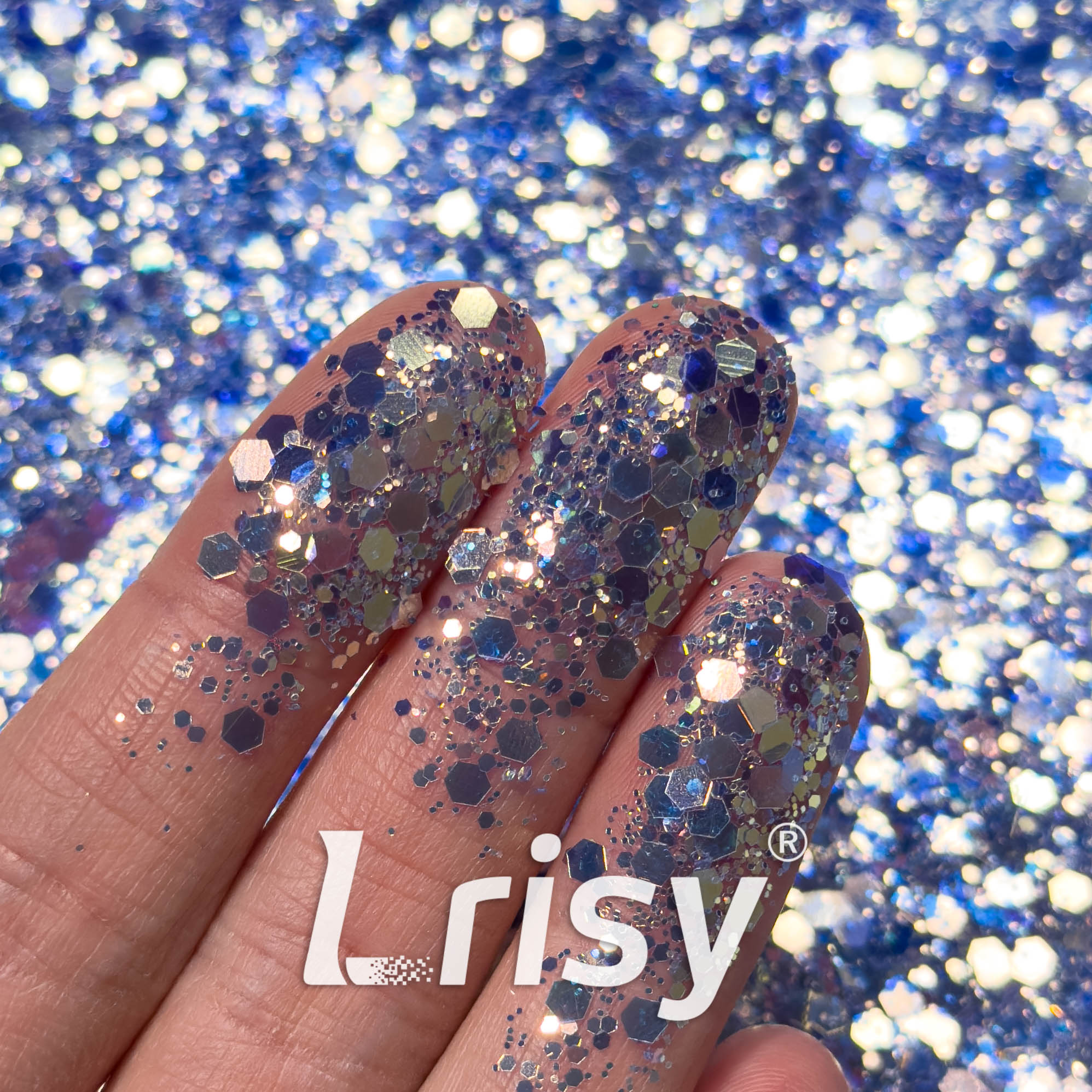 General Mixed High Brightness Blue Glitter HX6812