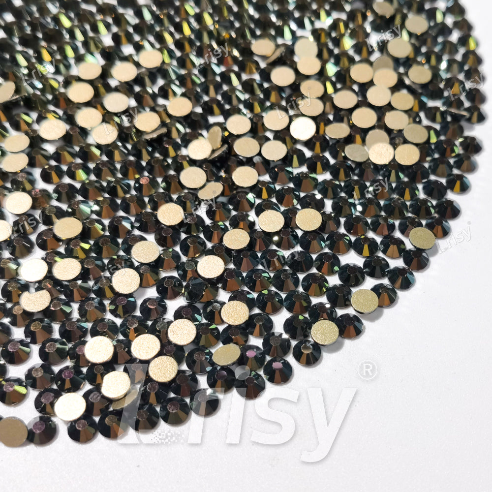 4.6-4.8mm Brown Flames Flat back Rhinestones FBRS051