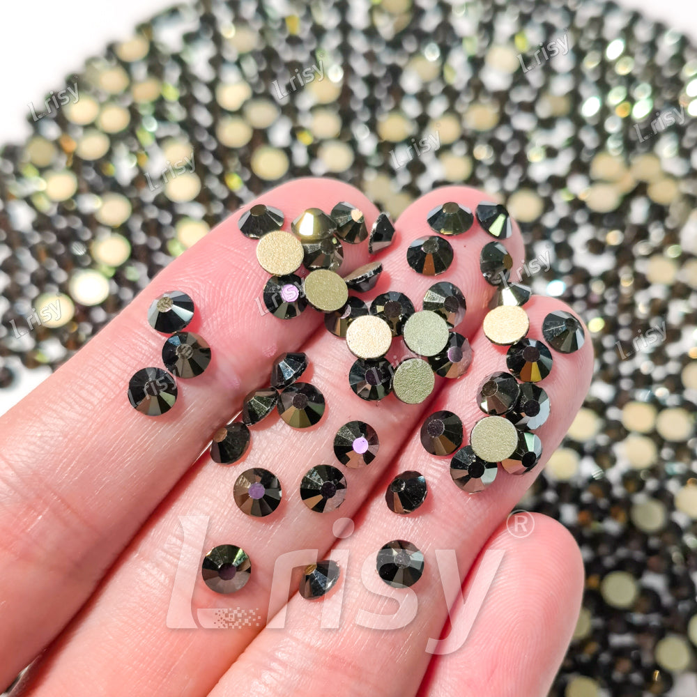 4.6-4.8mm Brown Flames Flat back Rhinestones FBRS051