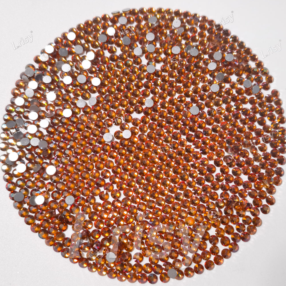 Amber Flat Back Rhinestones FBRS052