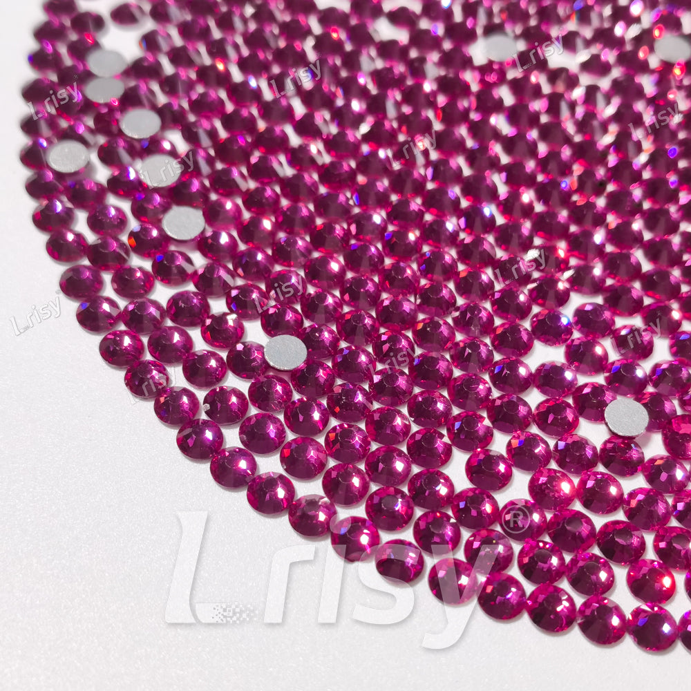 (O)Fuchsia Flat back Rhinestones FBRS025