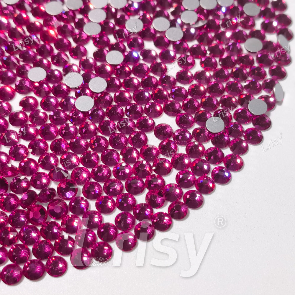 (O)Fuchsia Flat back Rhinestones FBRS025