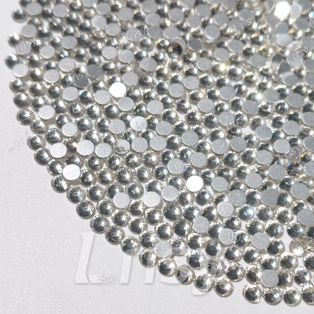 (O)Silver White Flat back Rhinestones FBRS001