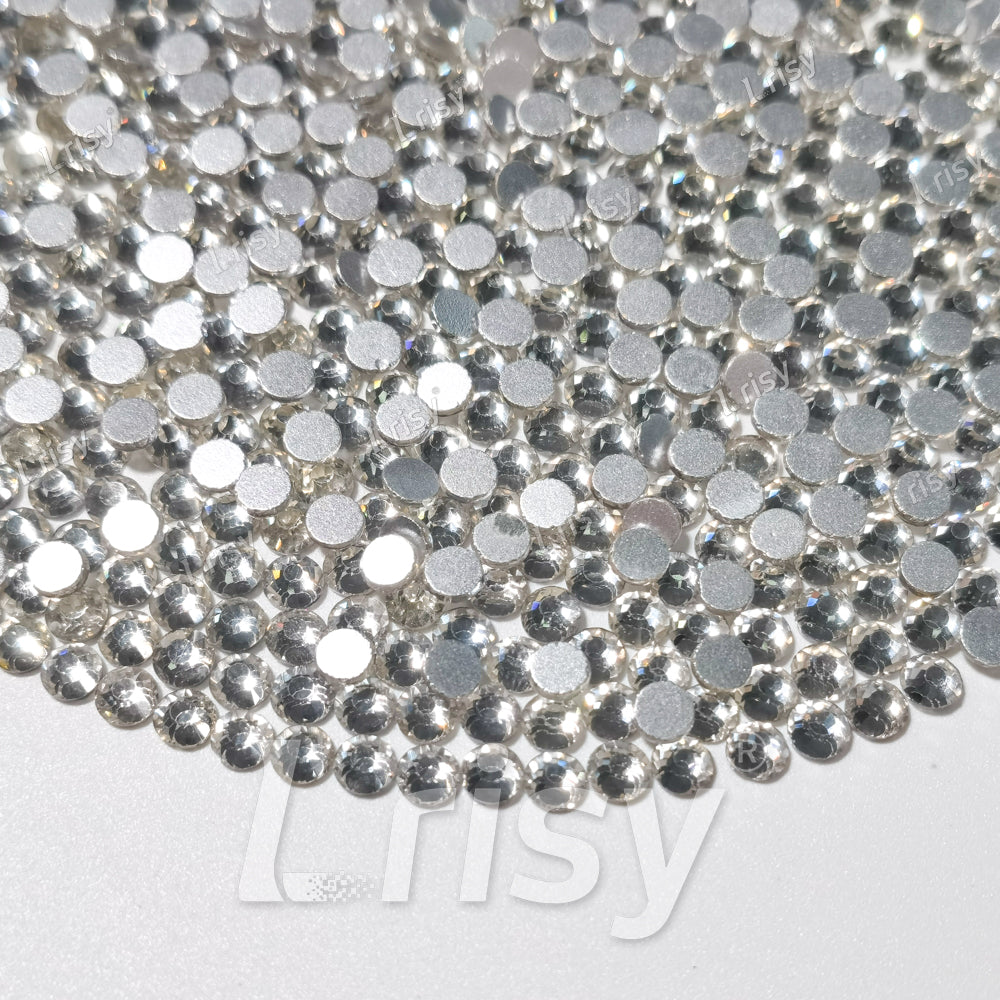 (O)Silver White Flat back Rhinestones FBRS001