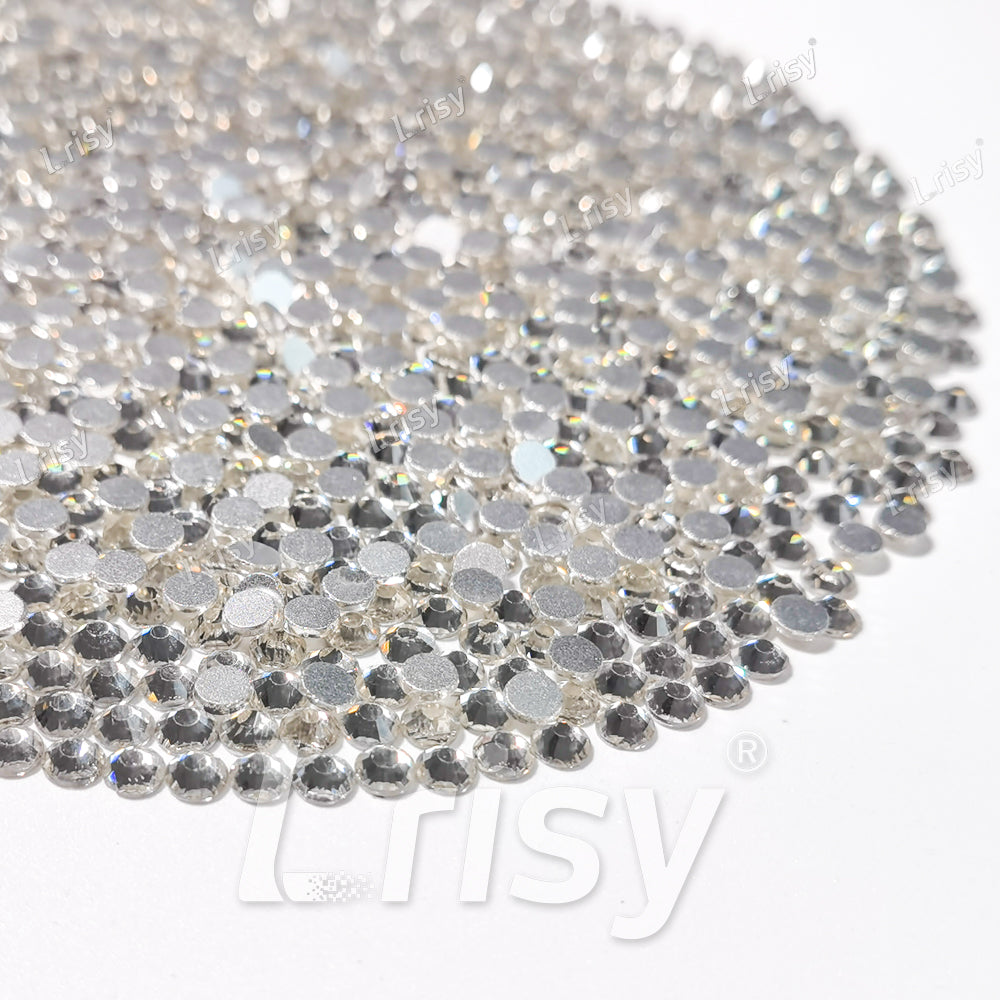 (O)Silver White Flat back Rhinestones FBRS001