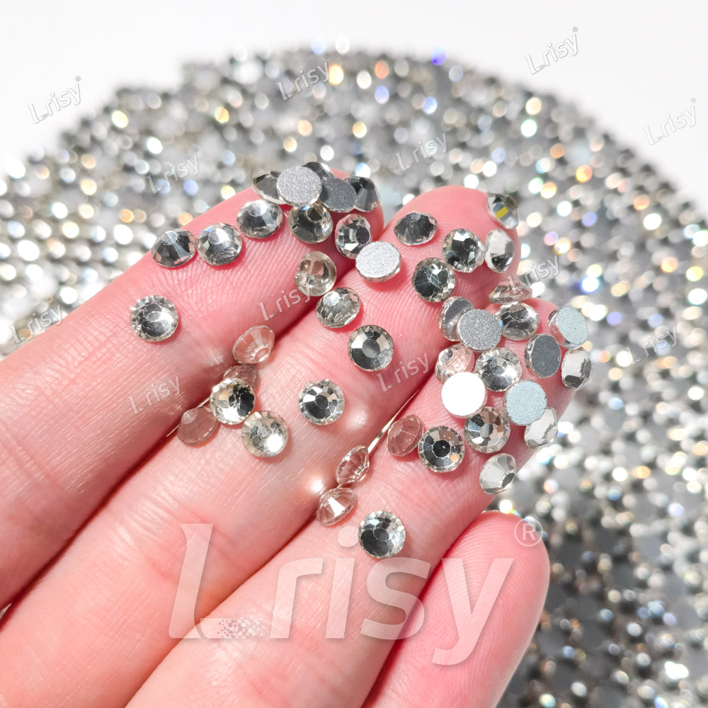 (O)Silver White Flat back Rhinestones FBRS001