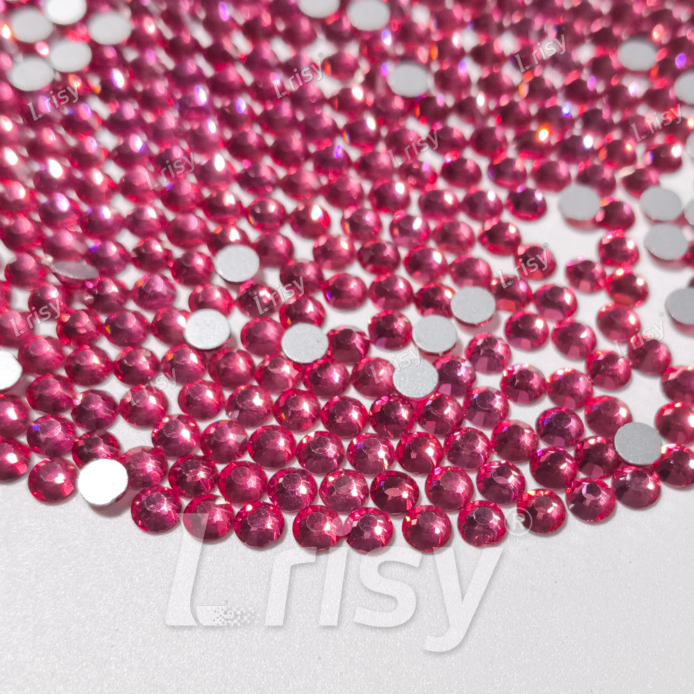 (O)Rose Red Flat back Rhinestones FBRS023