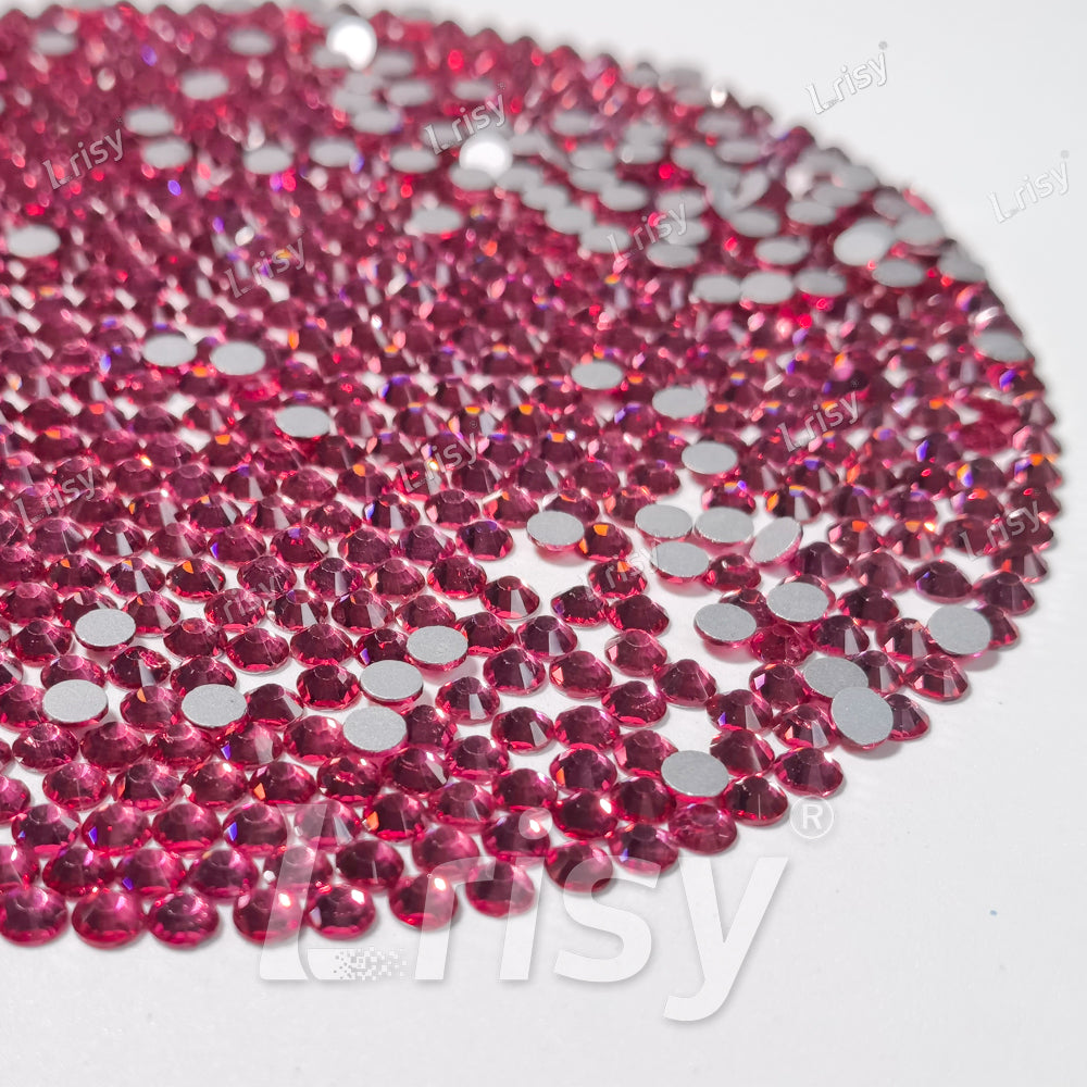 4.6-4.8mm Rose Red Flat back Rhinestones FBRS023
