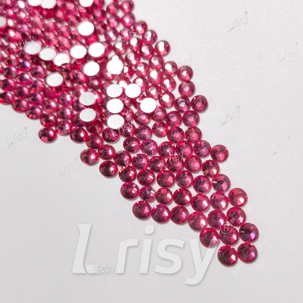Rose Red Crystal Transparent Flat Back Rhinestones FBRS023