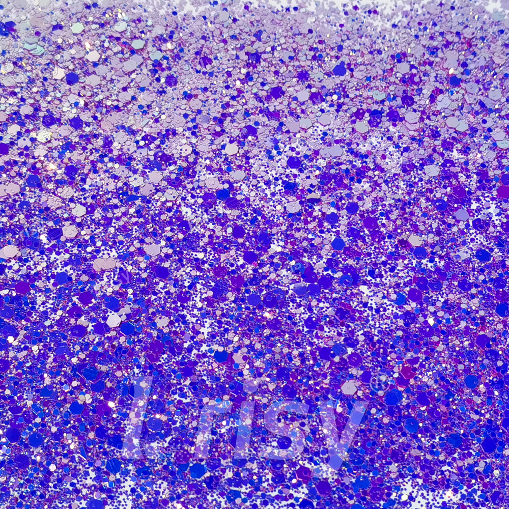 High Brightness Fluorescent Iridescent Fuchsia Chunky Mixed Glitter HX-HR008