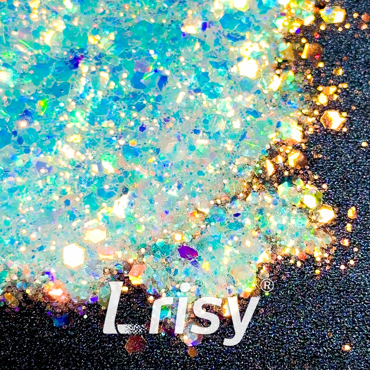 High Brightness Fluorescent Iridescent Blue Chunky Mixed Glitter HA202